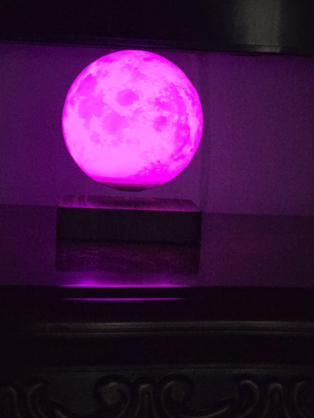 Levitating Moon Lamp, Magnetic Floating Moon Night Light with 16 Color Modes and Remote Control, Home Office Desk Decor, Birthday Holiday Gifts for Women Men Boys Girls customer photo 1