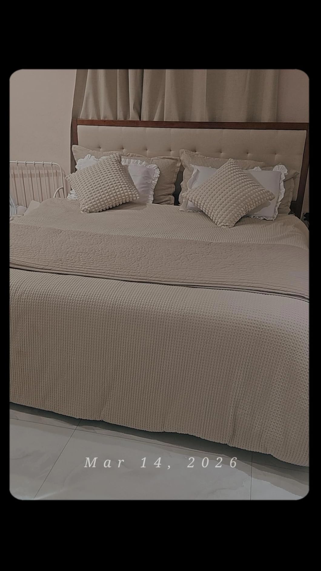 Bedsure PureWoven 3 Pieces 100% Cotton Waffle Duvet Cover Set, King, Linen | Waffle Weave Texture, Soft, Skin-Friendly, Breathable, All-Season, Machine Washable, Home Decor Gift, Good Housekeeping Seal customer photo 2