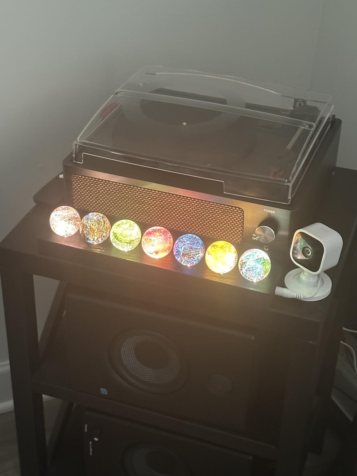 7 Chakra Natural Healing Spheres with LED Wooden Stand 40mm Crystal Quartz Stones for Meditation Positive Energy Night Light Decoration customer photo 1