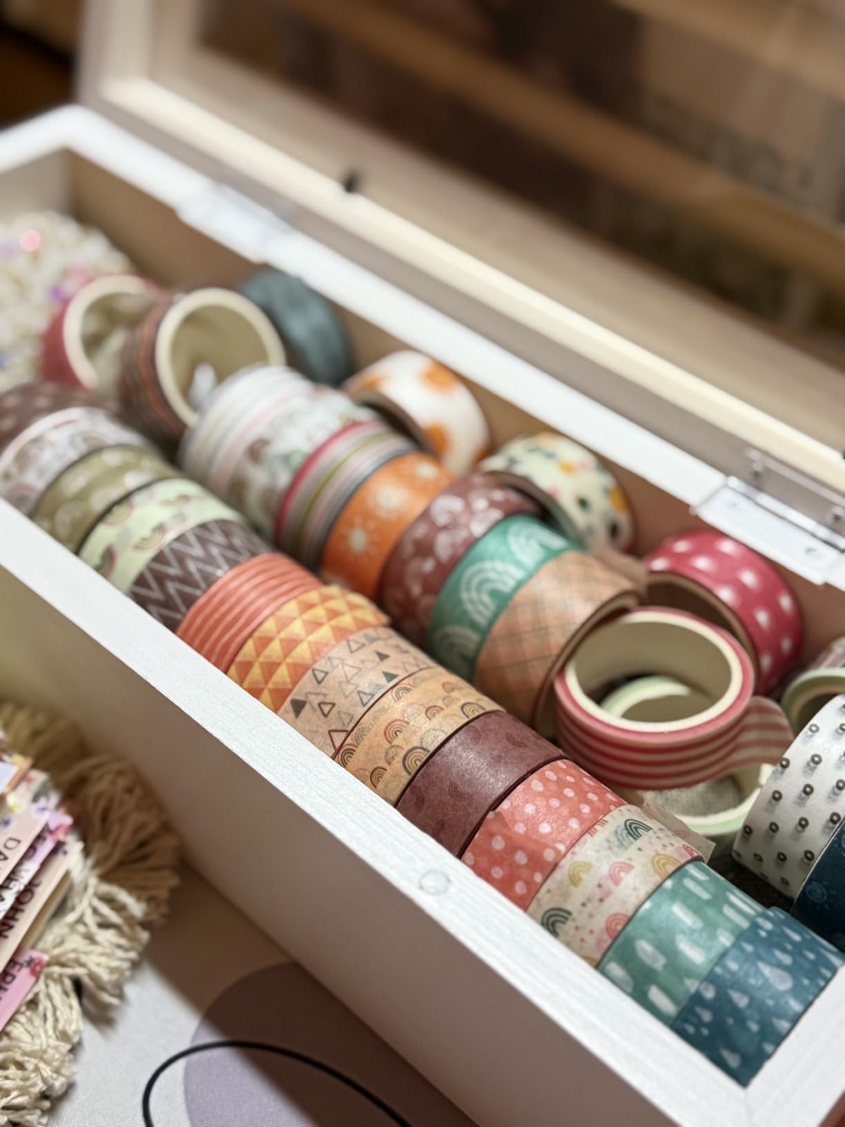 TaoBary 33 Rolls Washi Tape Set, 15mm Holiday Seasonal, Cute Style | Decorative Rolls for Scrapbooking Journaling, Plaid Vintage Patterns Card Making Gift Wrapping, Spring Summer Fall Winter customer photo 2