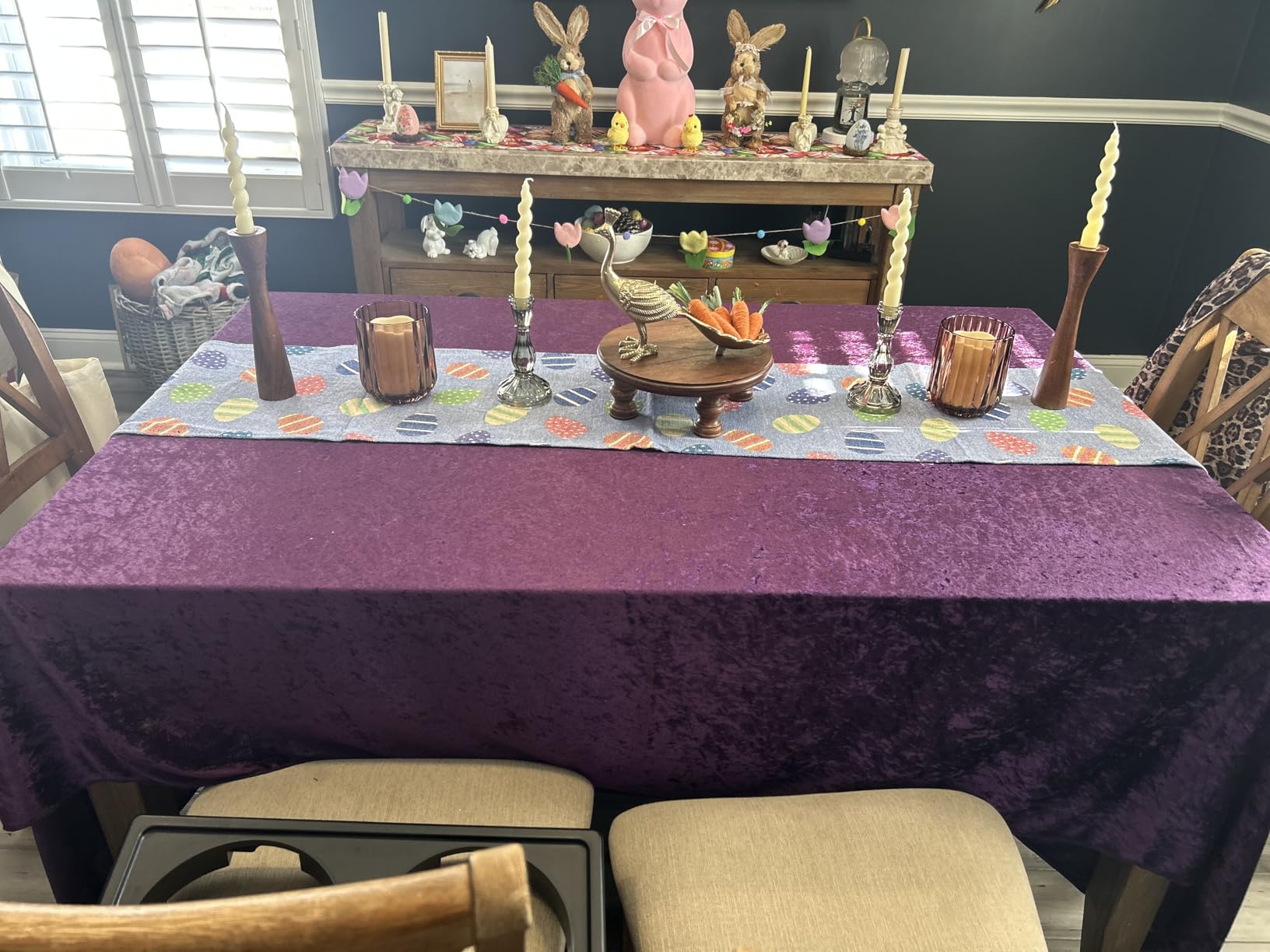 AK TRADING CO. Lush Panne Velvet Tablecloth - 60 x 102 Inch Rectangular Table Cover | Great for Buffet Table, Parties, Holiday Dinner, Wedding & Baby Shower (Plum, 60 x 102 Inch) customer photo 1