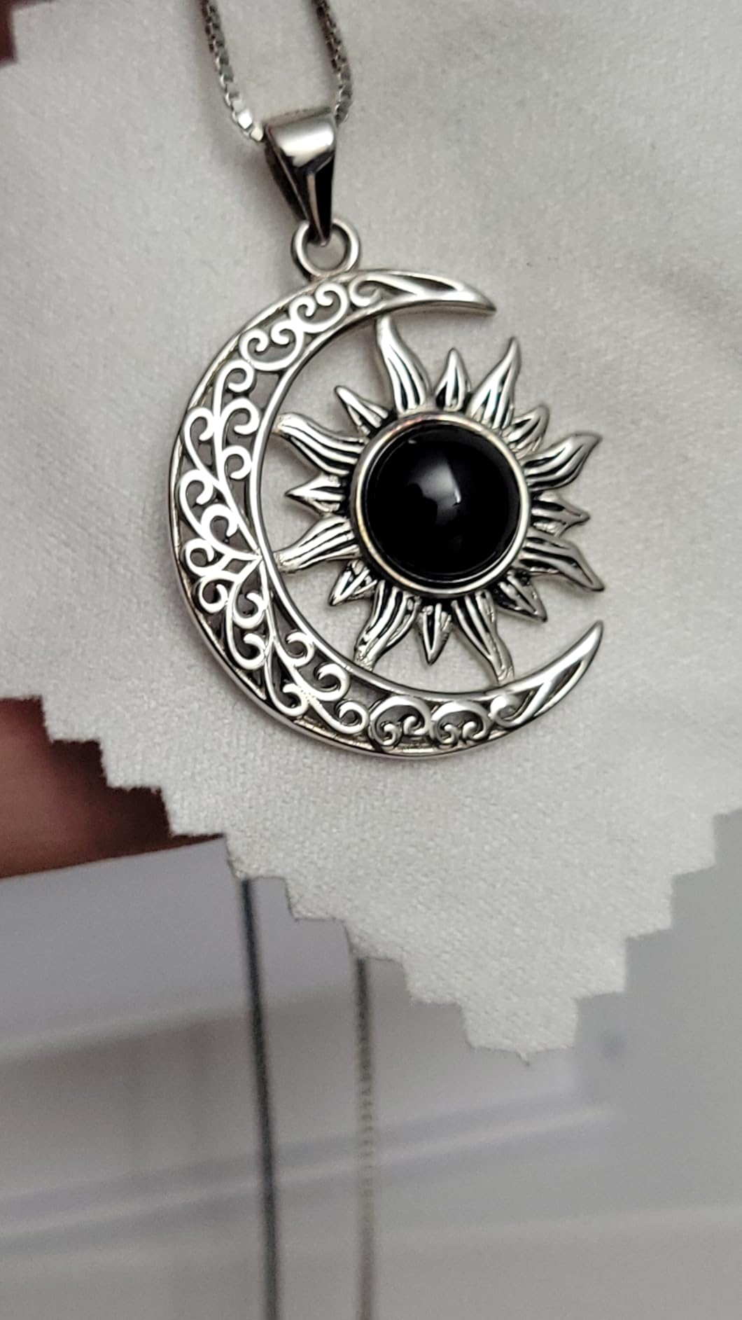 925 Sterling Silver Sun and Moon/Dragonfly/Necklace Jewelry | Pendant with Celtic Knot or Sun & Moon Design, Hypoallergenic, Adjustable Chain, Gift for Birthday & Anniversary customer photo 1