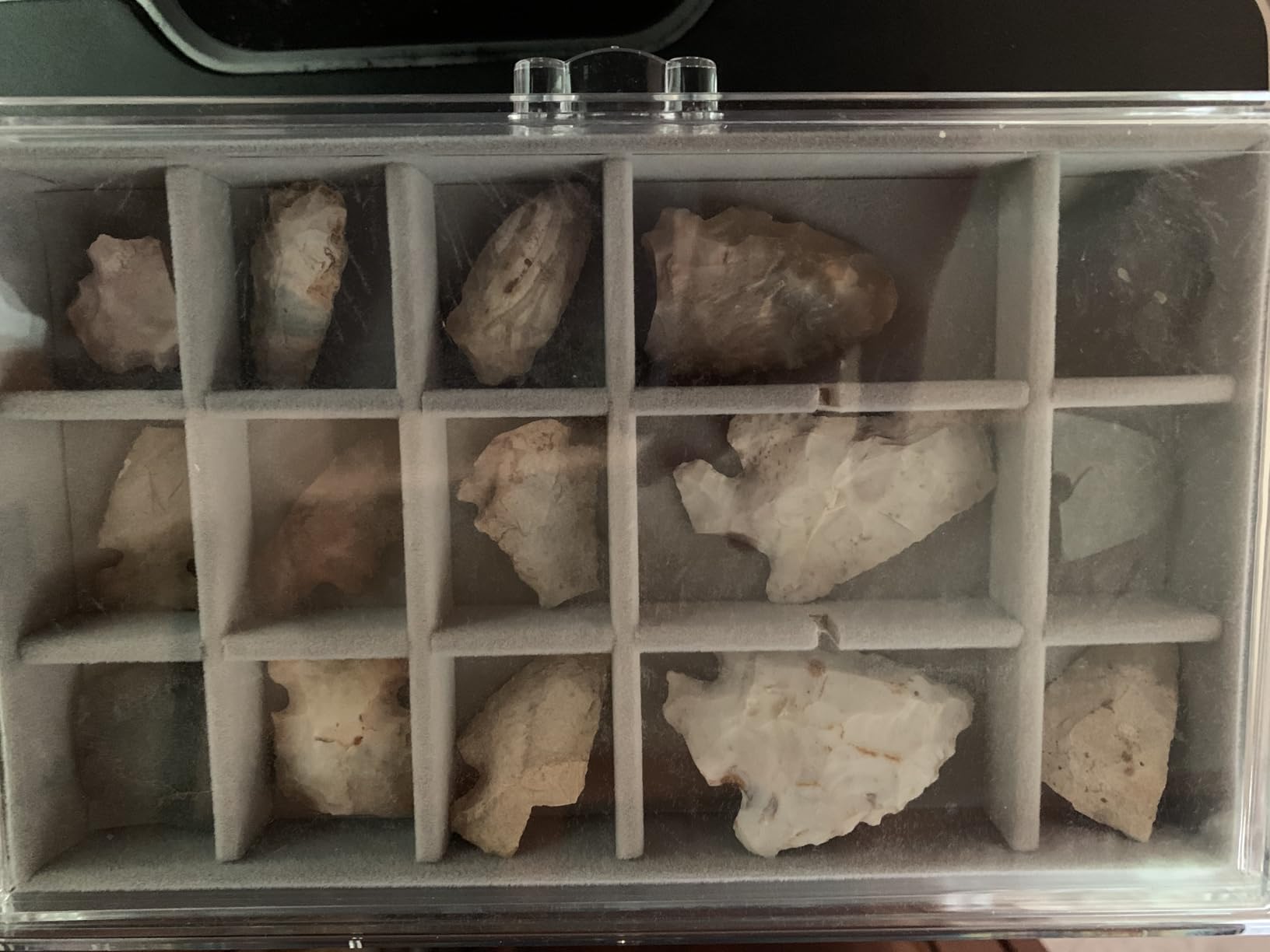 Acrylic Rock Collection Display Case for Collectibles & Mineral Organizer | Clear acrylic shadow box with door and adjustable shelves, storage for rocks and gemstones, display for hobby collectors customer photo 1