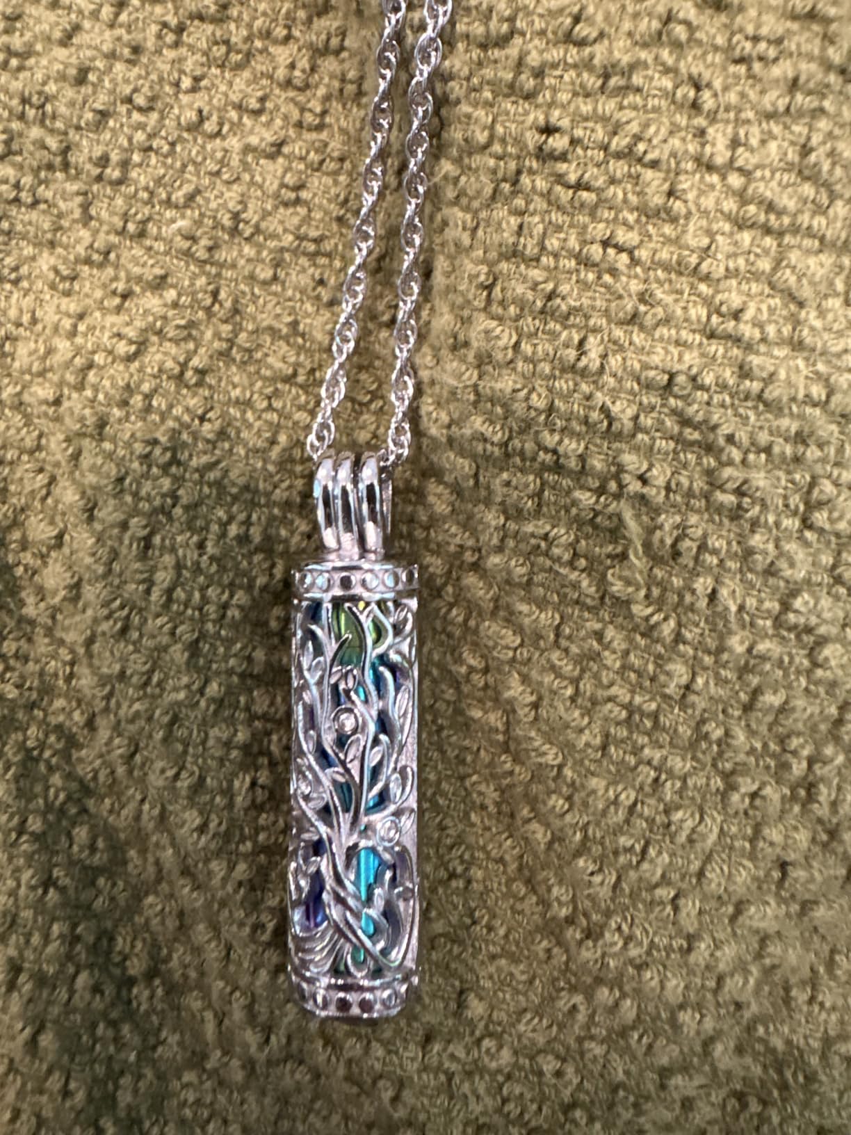 shajwo Cylinder Cremation Jewelry Tree of Life Urn Ashes Necklace for Women Men Vial Cremation Ash Pendant Loved One Memorial Jewelry customer photo 1