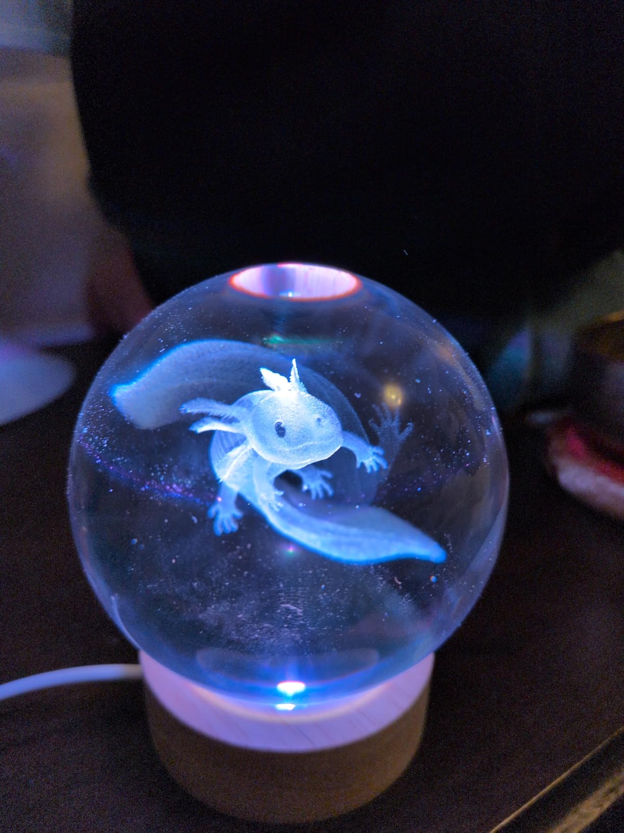Large 3D Galaxy Crystal Ball Night Light, Crystal Lamp 16 Color Changing with Remote Control for Bedroom Decor, Ideal Birthday Gift for Teens Boys and Girls, Galaxy Model customer photo 1