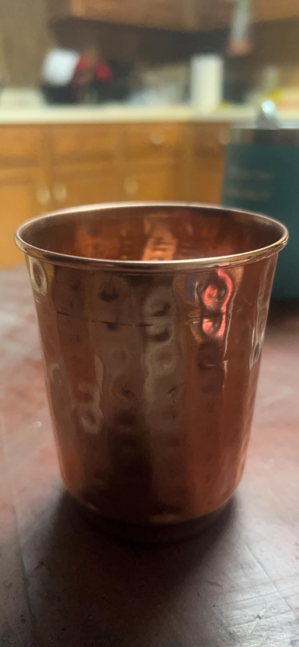 Pure Copper Drinking Cups Set of 2, 350ml (11.8 fl oz), 100% Pure Copper Tumblers, Lacquer-Free, Unlined Copper Water Glasses for Ayurvedic Wellness, Travel & Daily Use customer photo 1