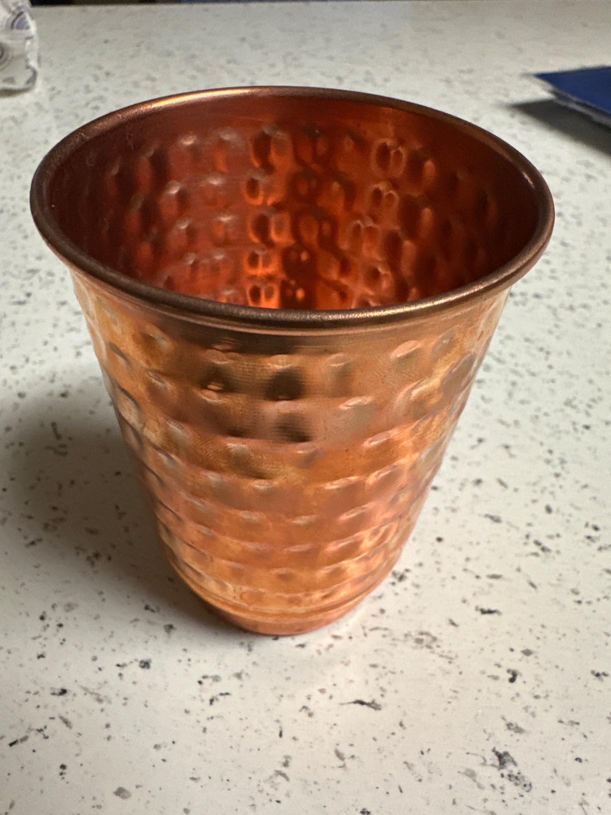 Pure Copper Drinking Cups Set of 2, 350ml (11.8 fl oz), 100% Pure Copper Tumblers, Lacquer-Free, Unlined Copper Water Glasses for Ayurvedic Wellness, Travel & Daily Use customer photo 2