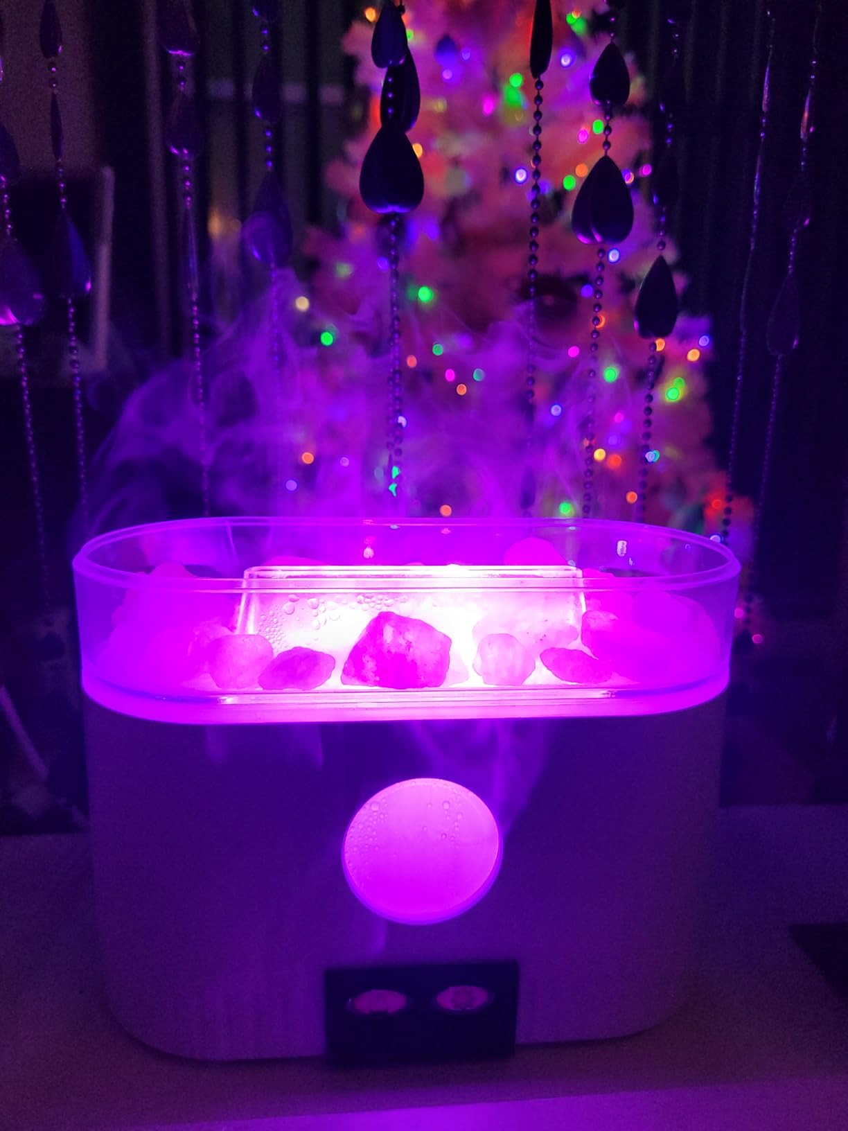 YALEDI Aromatherapy Essential Oil Diffuser, 3-in-1 Himalayan Salt Lamp Diffuser with 7 Color Lights, 200ml Ultrasonic Cool Mist Humidifier for Home Bedroom Yoga, Himalayan Pink Salt Therapy (Grey) customer photo 1