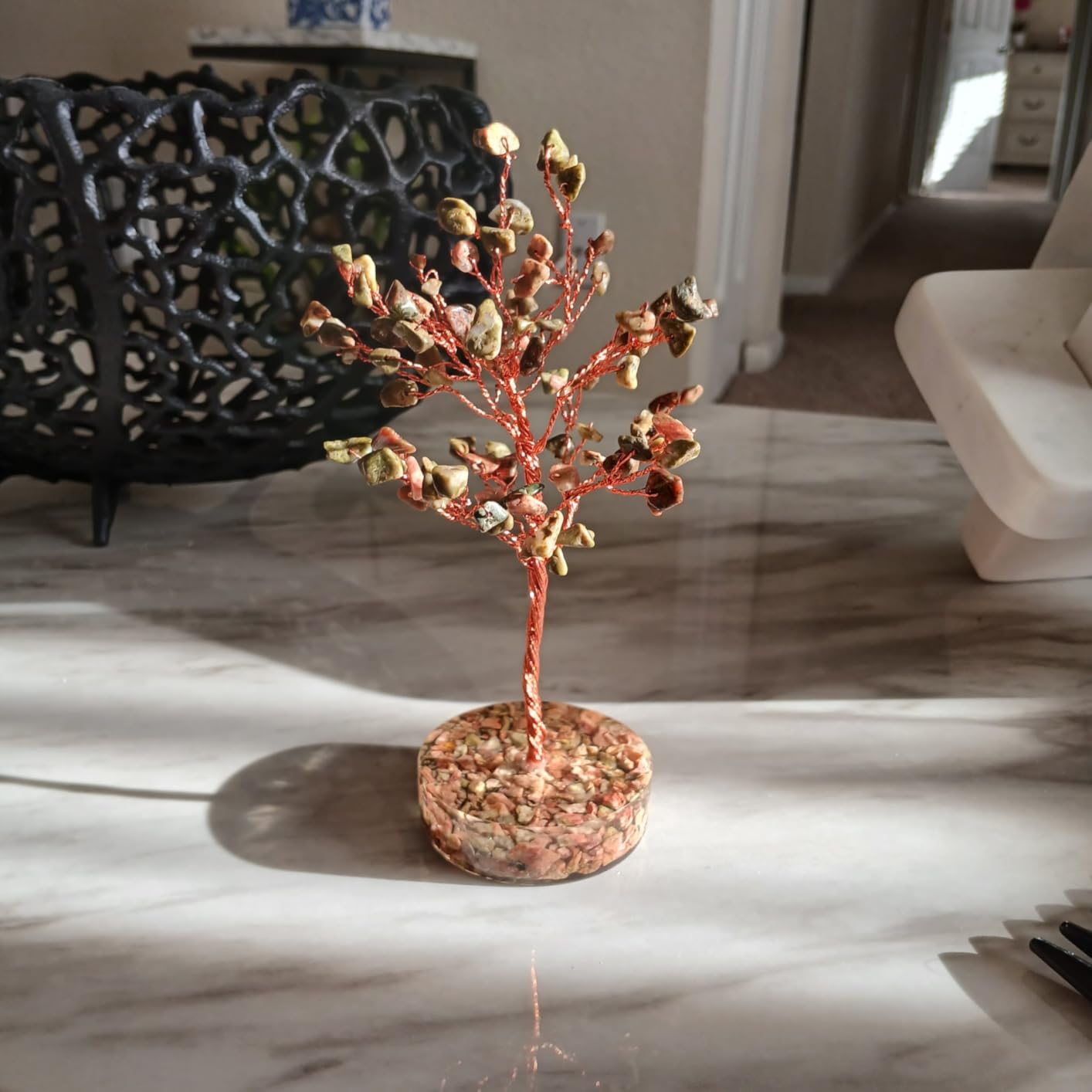 Amethyst Crystal Tree of Life Birthday Gifts for Women, Men, Friends, Handmade Chakra Healing Crystals Tree for Home Office Decor, Positivity, Good Luck, Money, Unique Gifts for Her Sister, Mom, Dad customer photo 2