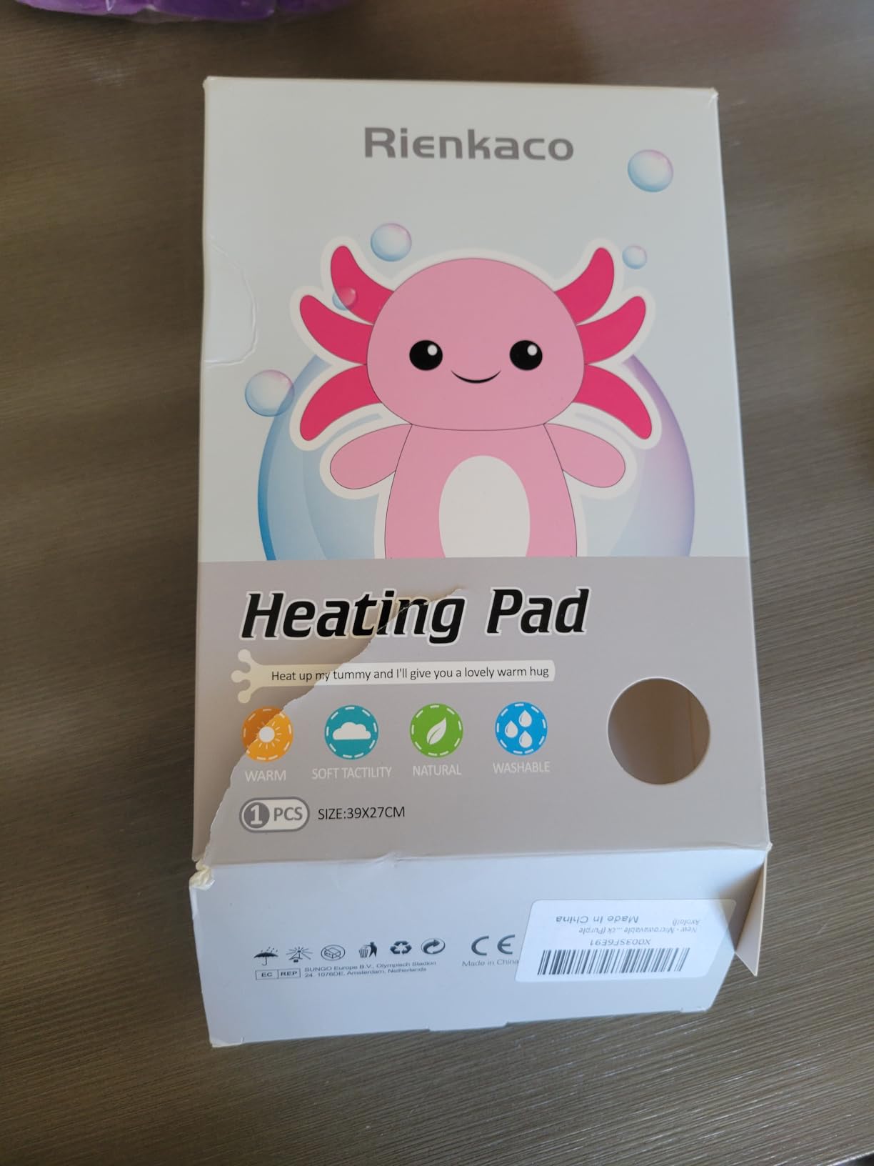 Microwave Heating Pad for Cramps Pain Relief, 16 * 12'' Moist Microwavable Period Menstrual Heating Pads for Cramps, Back, Neck Shoulder and Knee, Cute Stuffed Animal Heating Pad - Grey Cat customer photo 1