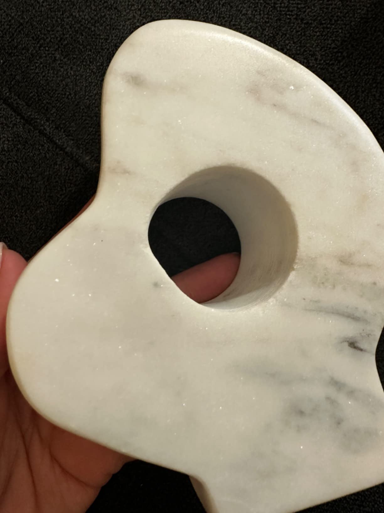 Decorative Abstract Marble Sculptures, Set of 2 Styles, White customer photo 2