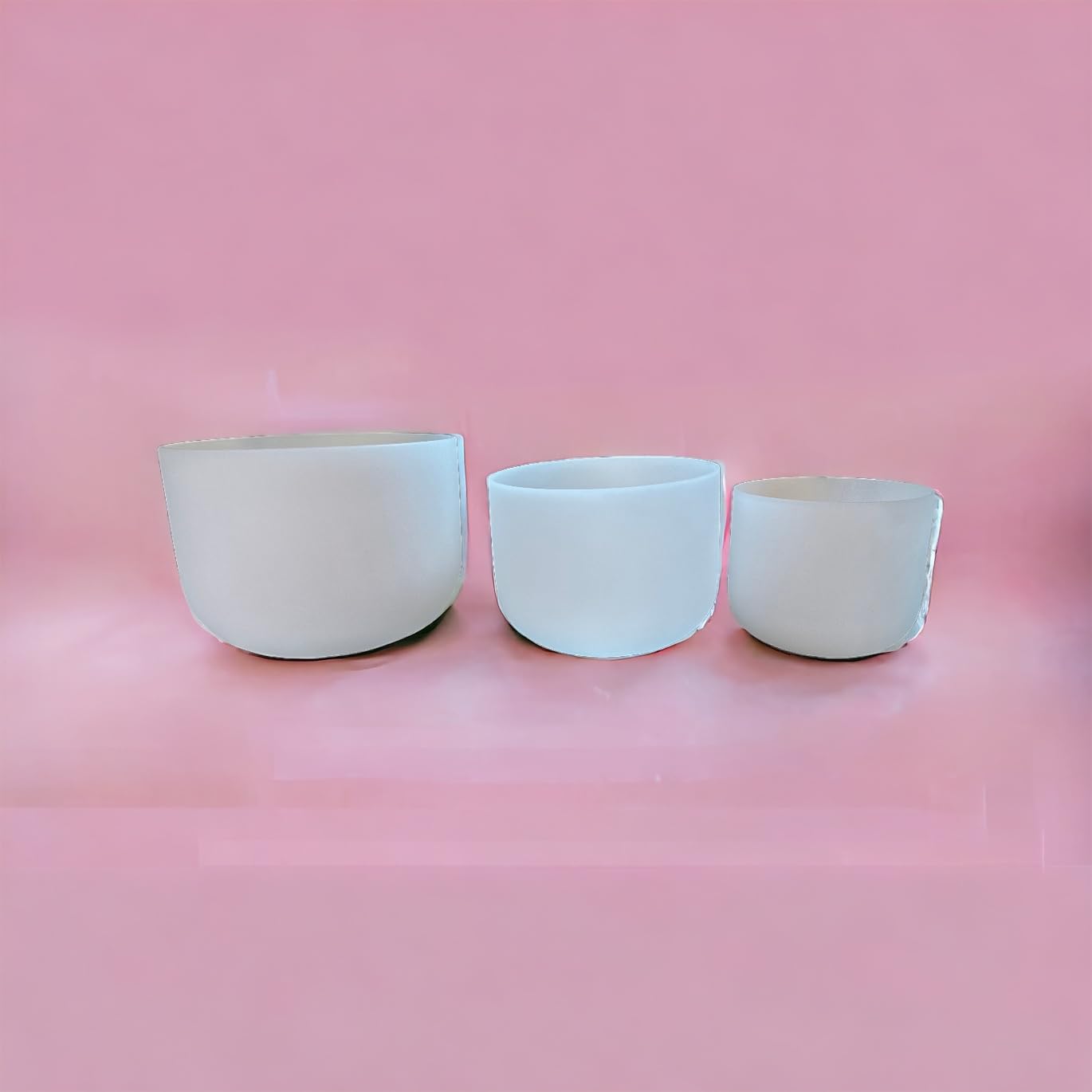 CVNC 440HZ 6-12 inch Set of 7 Frosted Chakra Quartz Crystal Singing Bowls For Sound Healing with Heavy Duty Carrying Cases customer photo 2
