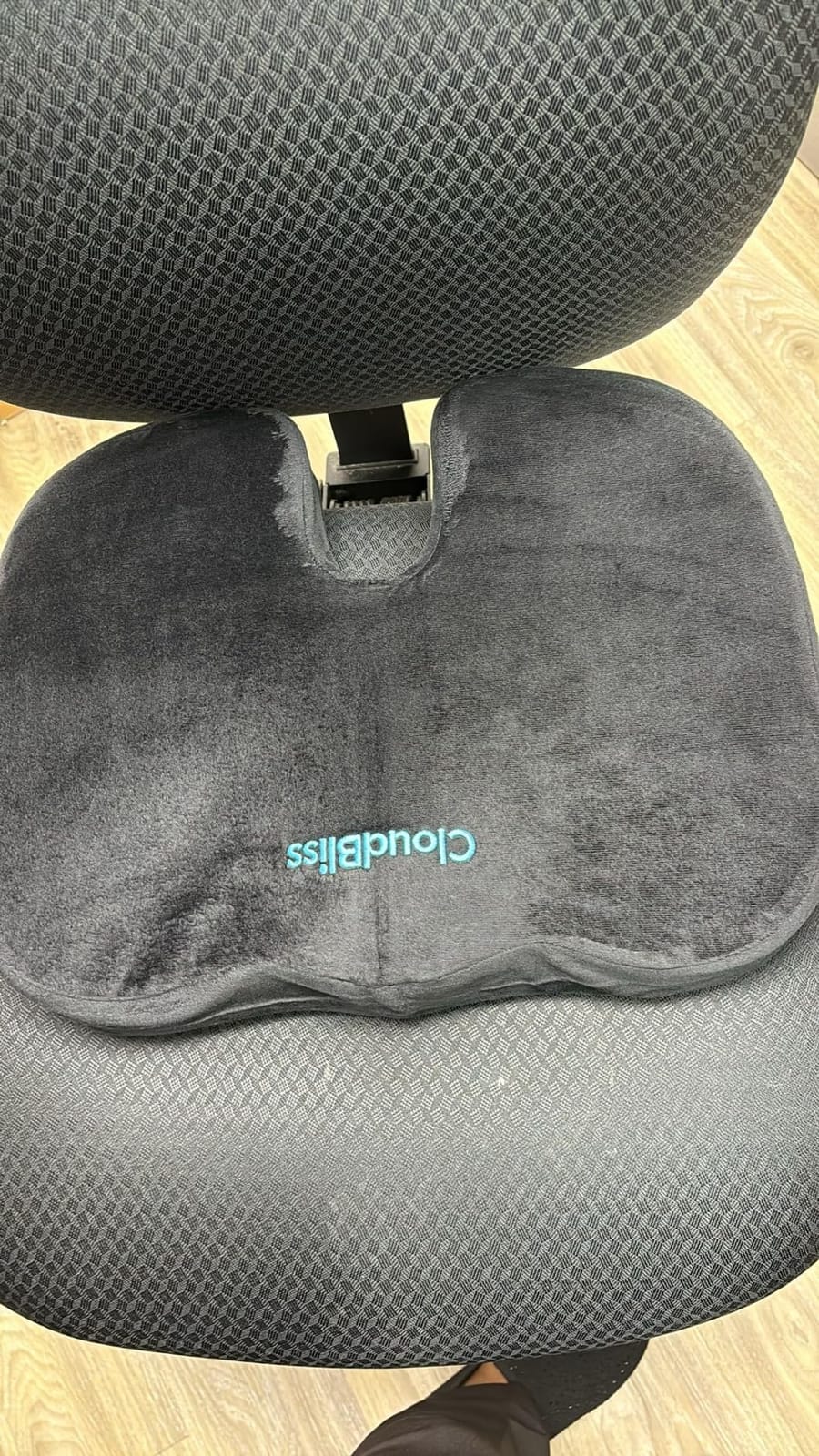 CloudBliss Lumbar Support Pillow & Seat Cushion Set for Office Chair, Desk Chair, Wheelchair & Car - Memory Foam Back Support, Ergonomic Chair Cushions, Sciatica Pain Relief, Home Essentials, Black customer photo 1