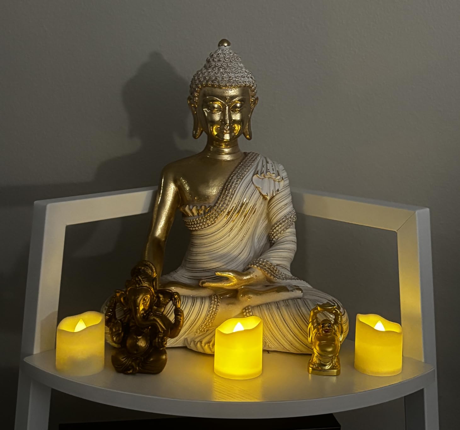 Gold Buddha Statue 10.2'' - Large Indoor Buddha for Home Decor, Zen, Living Room & Meditation customer photo 1