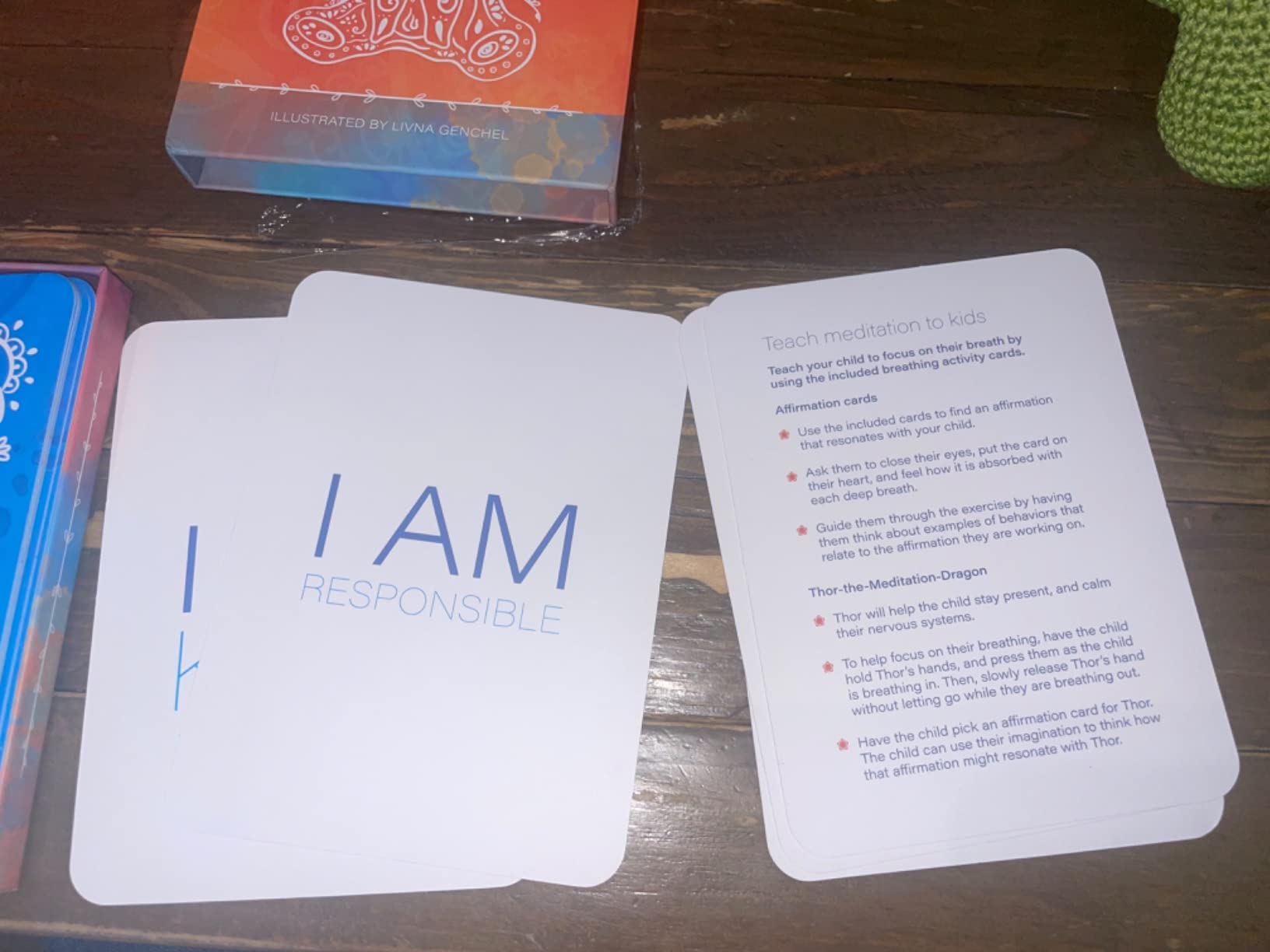 Kids Meditation Kit with Mandala Rug, Meditation Companion, Breathing Exercises, Mindfulness Guide & Affirmation Cards - Foster Positive Mindset and Inner Peace for Children (Mom's Choice Award) customer photo 2