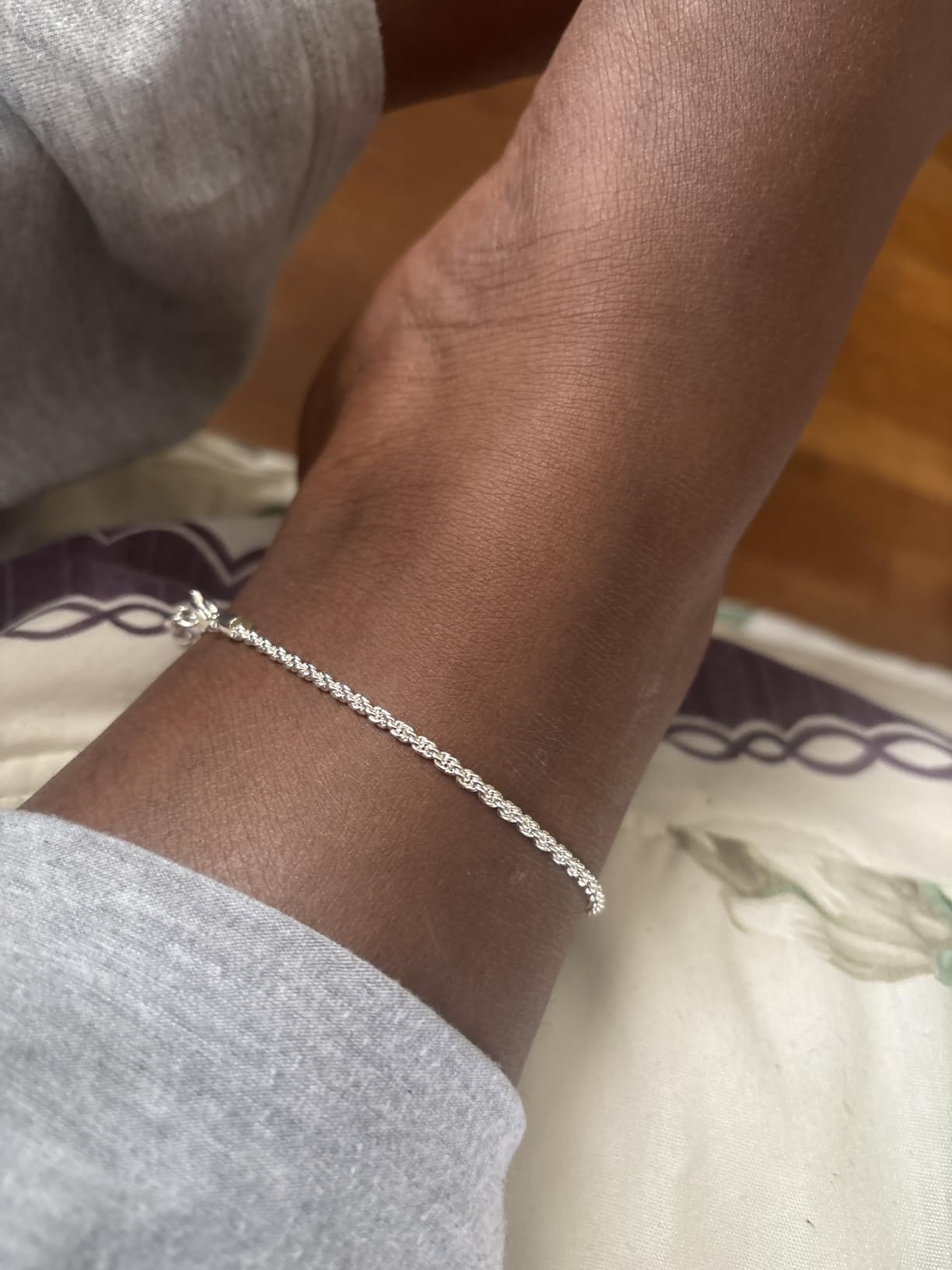 Gold/Silver Plated Anklet Bracelets for Women Waterproof Plus Size Cuban Link Chain Ankle Bracelet for Large Ankle 9-12inch customer photo 1