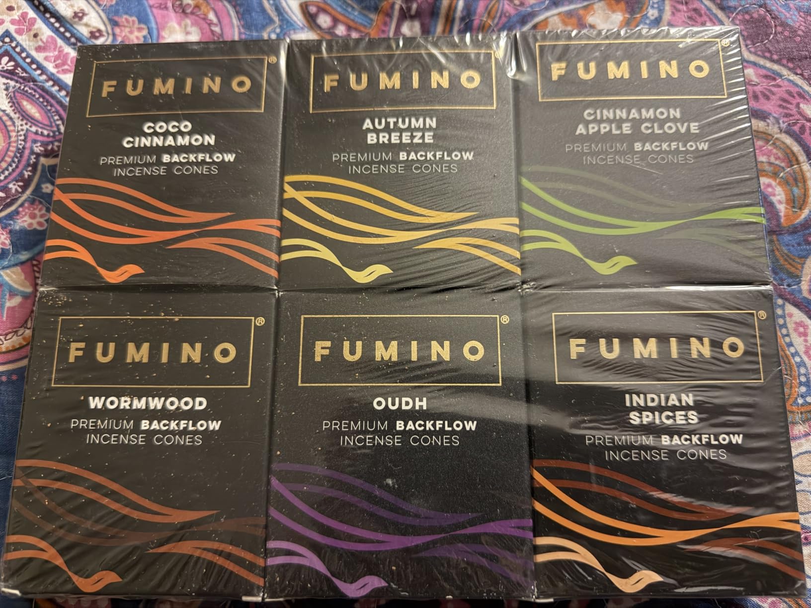 Backflow Incense Cones 90 Pack 6 Scents - Natural Masala, 25 Min Burn | Fumino Hand-Rolled Hollow-Core Cone Incense for Waterfall Burners, Relaxation, Meditation, Non-Toxic, Bureau Veritas customer photo 1