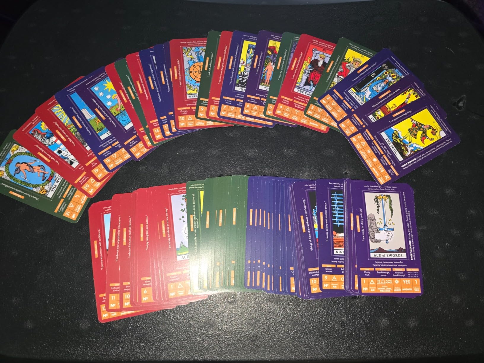 Wyspell Tarot for Learning - Tarot Cards with Meanings on Them & Guidebook | Perfect Tarot Cards for Beginners - Cards with Meanings & Keywords - 200-Page Guidebook with Upright & Reversed Meanings customer photo 2