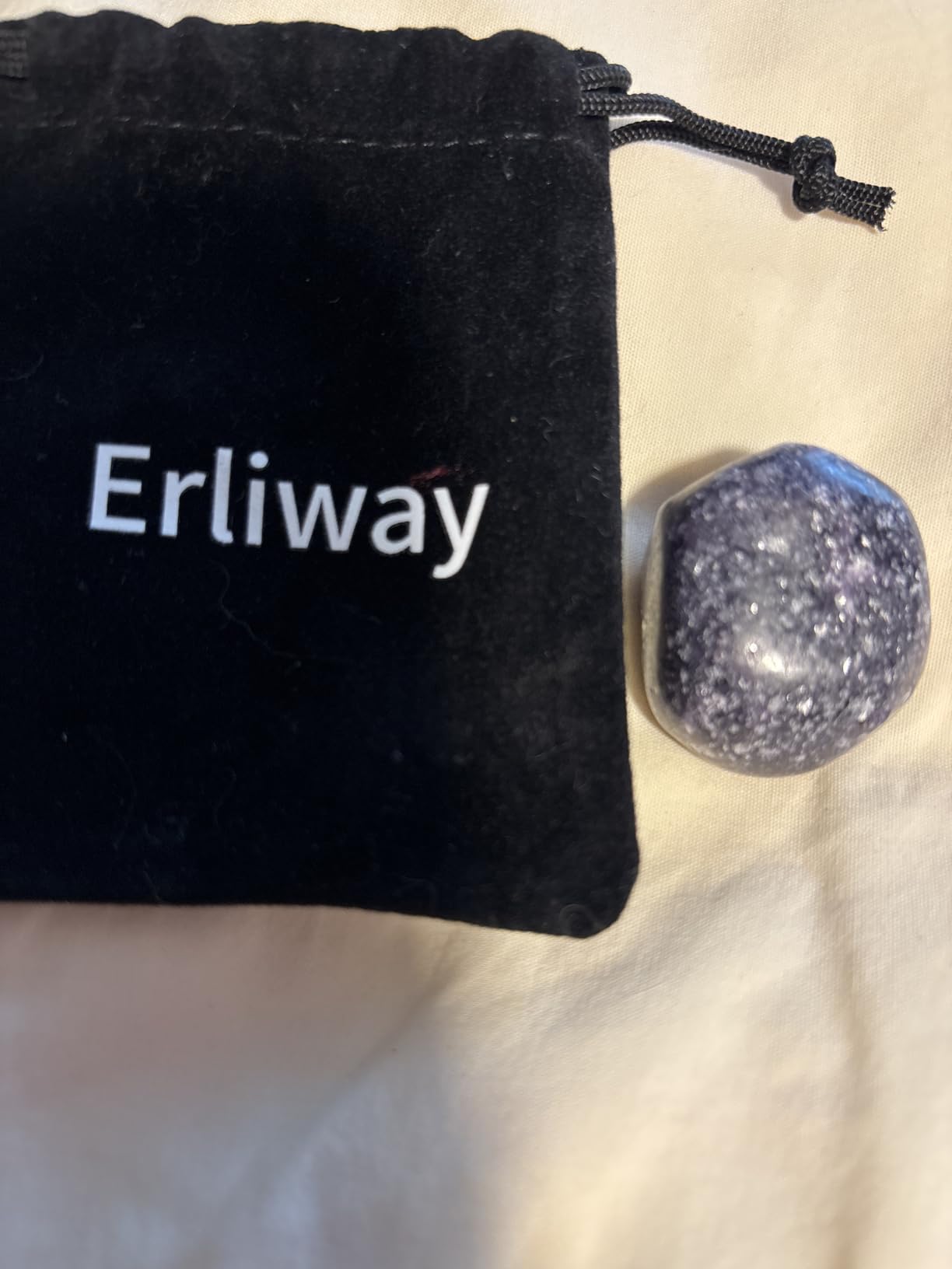 Erliway Lepidolite Crystal Tumbled Healing Stones, 1.25-2.0 | Natural Tumbled Polished Crystal Gemstone Reiki Chakra Banlancing Stone for Energy Witchcraft Meditation Collection Crafts customer photo 1