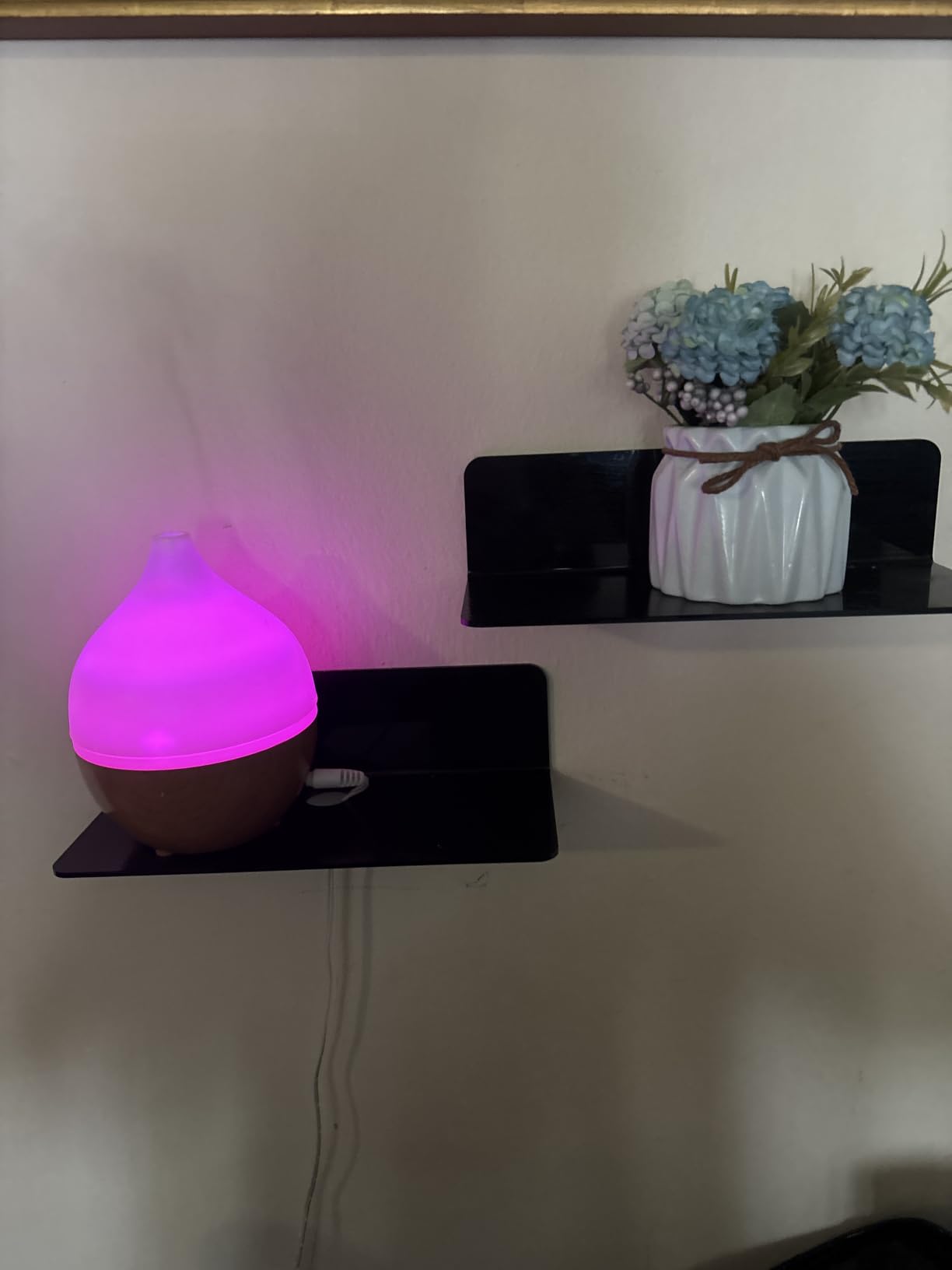 SALKING Essential Oil Diffuser for Home, 100ml Small Aromatherapy Diffuser, Warm White Lights, Cool Mist Humidifier with Auto Shut-Off, for Bedroom, Office customer photo 1