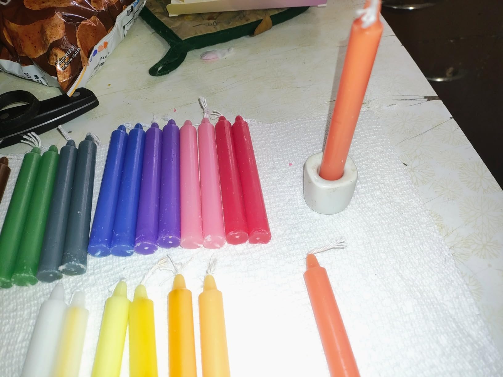 Tobeape 24 Pack Assorted Color Spell Chime Candles, 4