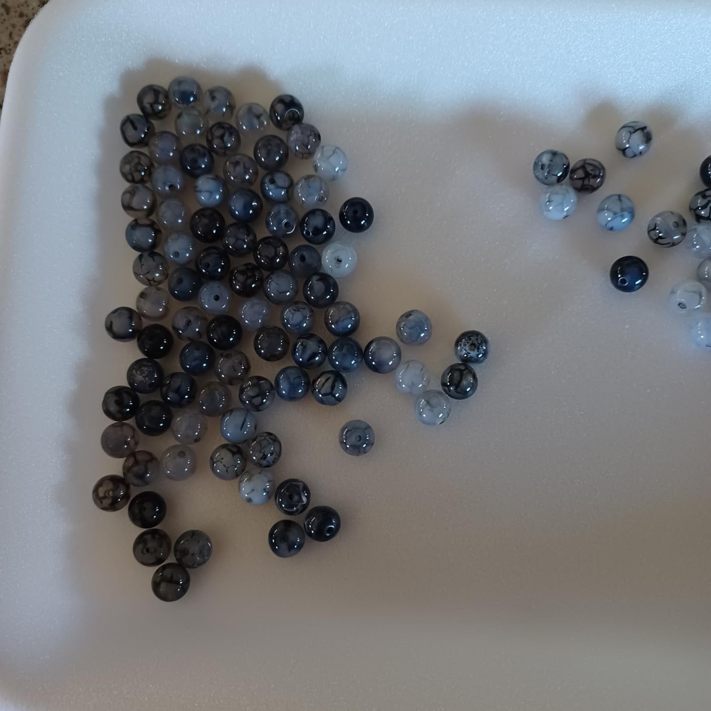 100pcs 8mm Blue Lace Agate Beads Natural Gemstone Beads Round Loose Beads for Crafting and Jewelry Making customer photo 1