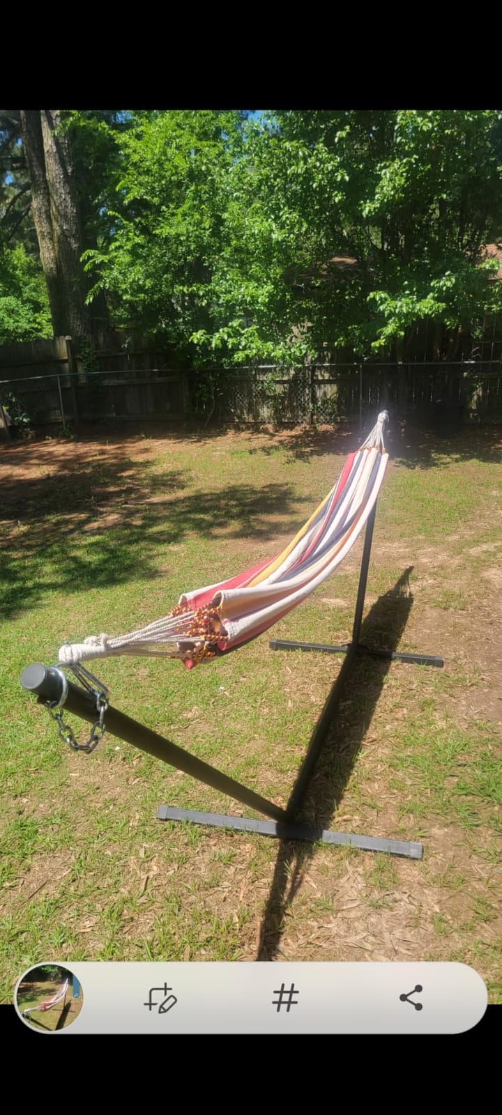 INNO STAGE Brazilian Hammock for Outside, with Tree Straps, Carry Bag | Portable lightweight design, ideal for backyard, porch, indoor and outdoor leisure use customer photo 1