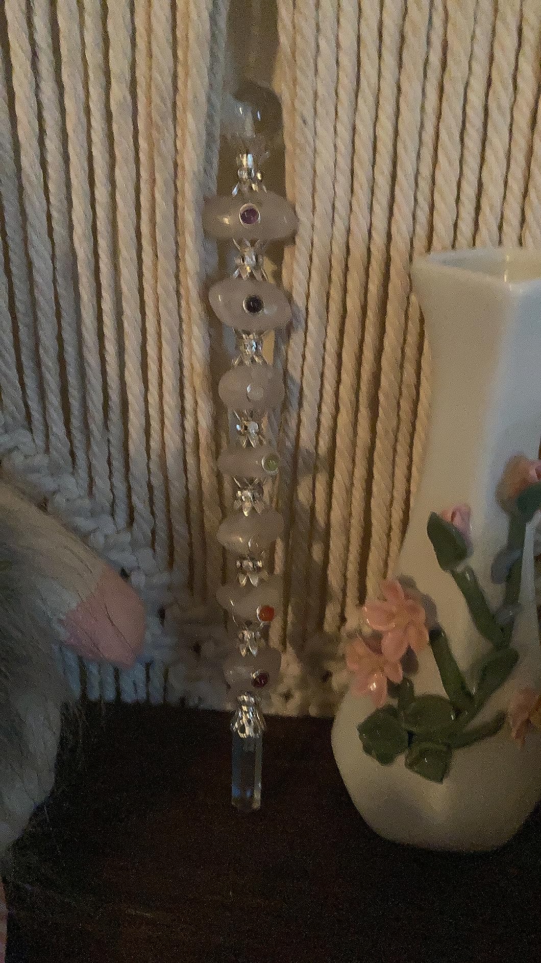 Amazing Gemstone Crystal Chakra Wand Healing Crystal Wands Witchcraft - Rose Quartz Tumbled Crystal Wand for Meditation, Witchcraft, Healing, Yoga, Magic and More - Crystals and Healing Stones Gift customer photo 2