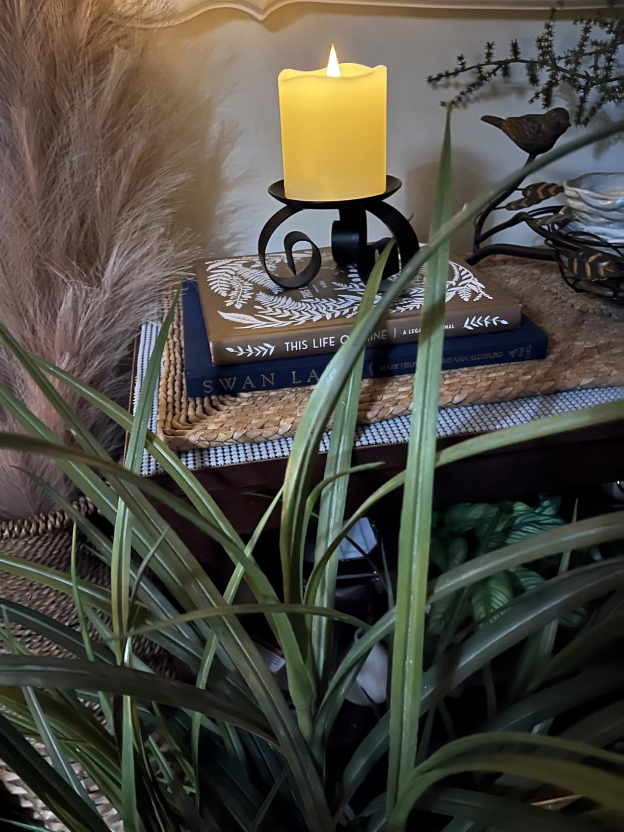 Flameless Candles Battery Operated with Timer, 3D Moving Flame Flickering, Last 600+ Hours Battery Candles, 3