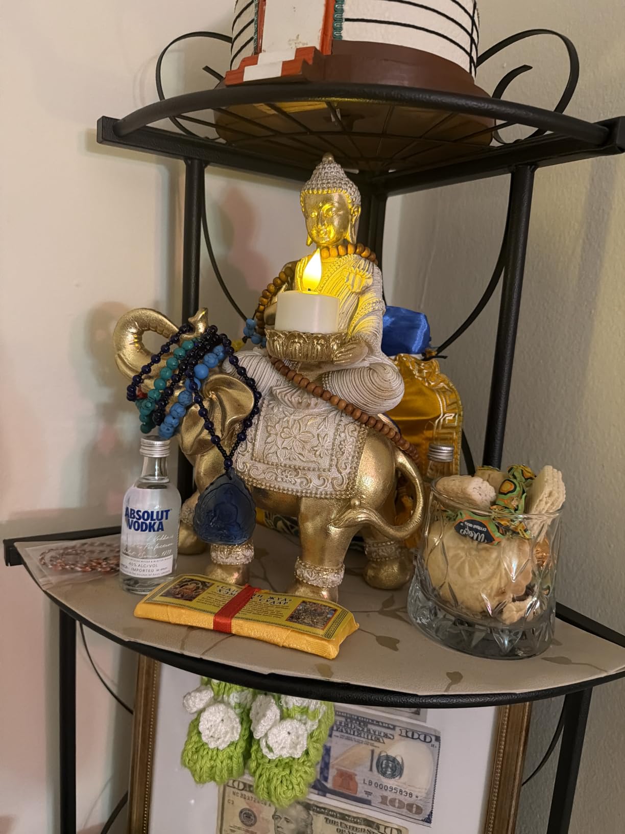 Buddha Statue for Home Decor Gold 9.25