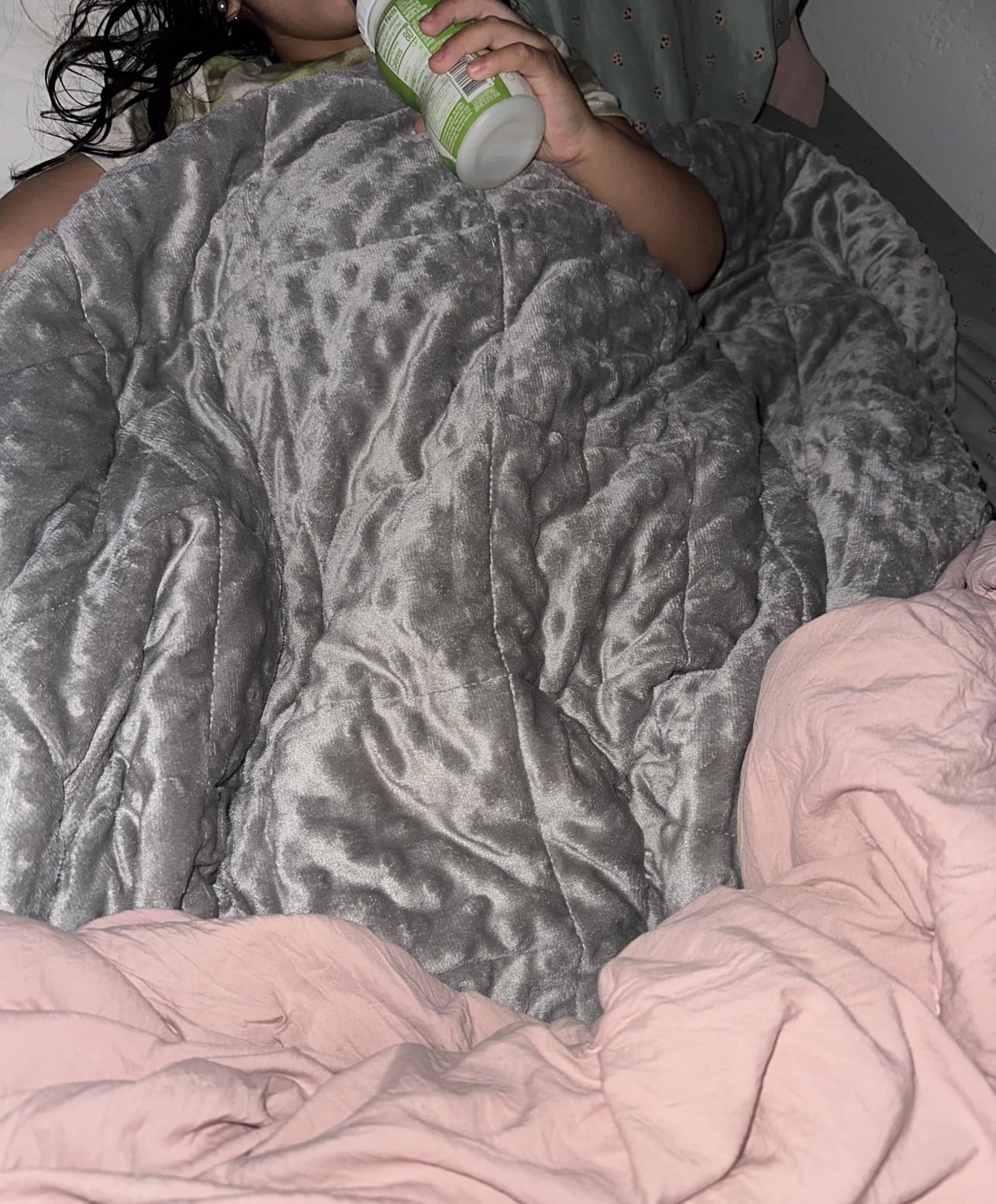 3lbs Weighted Blanket, Cooling Soft Minky Dot Heavy Blankets, 36
