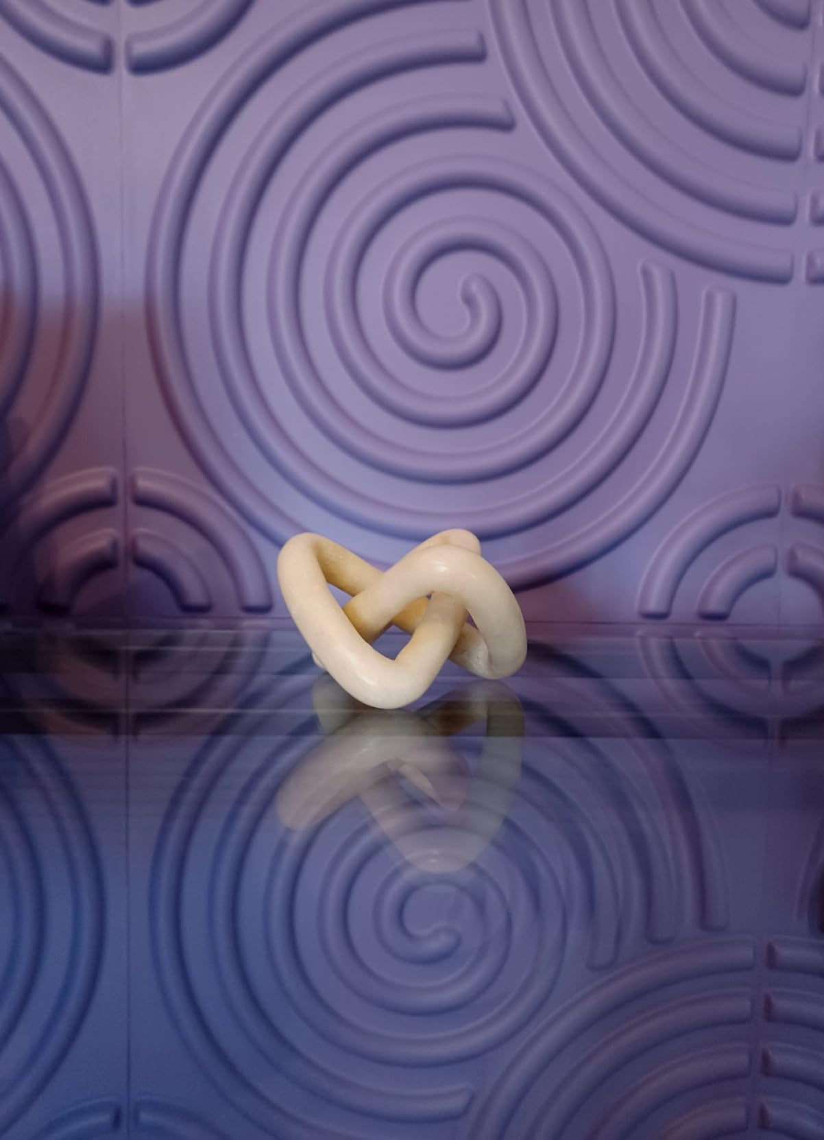 Creative Co-Op Modern Decorative Marble Link Knot, Beige customer photo 2