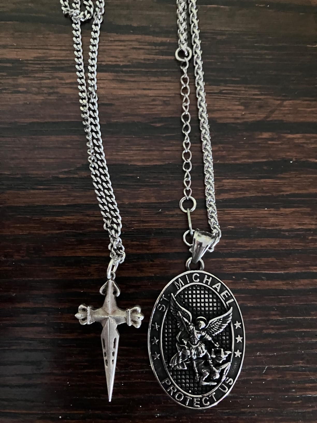FaithHeart Saint Michael Pendant Necklace for Men, with 22
