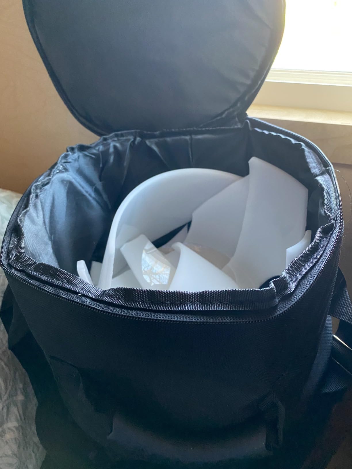 Singing Bowl Carry Case - 12 inch Black Padded Singing Bowl Bag, Sound Bowl Carrier/Crystal Bowl Bag for Storage and Transport customer photo 2