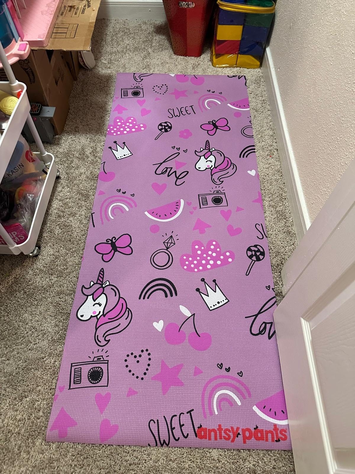 Antsy Pants Kids Yoga Mat - Non-Slip Exercise Mat, 60