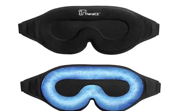 TheraICE Sleep Mask + Cooling Gel Relief - Weighted Sleep Eye Mask 100% Blackout 3D Cold Relaxing No Pressure Eye Cover Blindfold to Block Light for Comfortable Soothing Night Sleeping customer photo 1