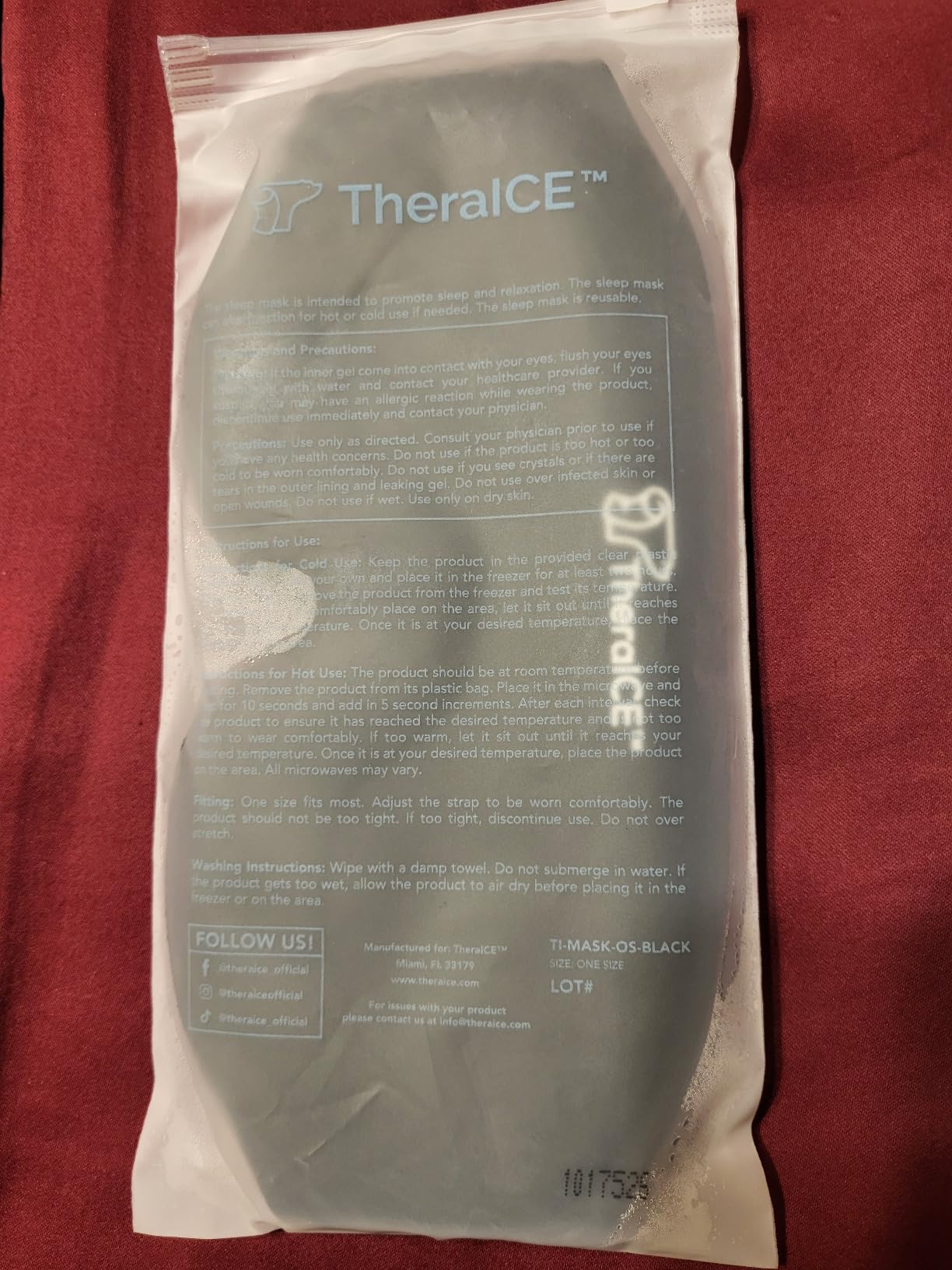 TheraICE Sleep Mask + Cooling Gel Relief - Weighted Sleep Eye Mask 100% Blackout 3D Cold Relaxing No Pressure Eye Cover Blindfold to Block Light for Comfortable Soothing Night Sleeping customer photo 2