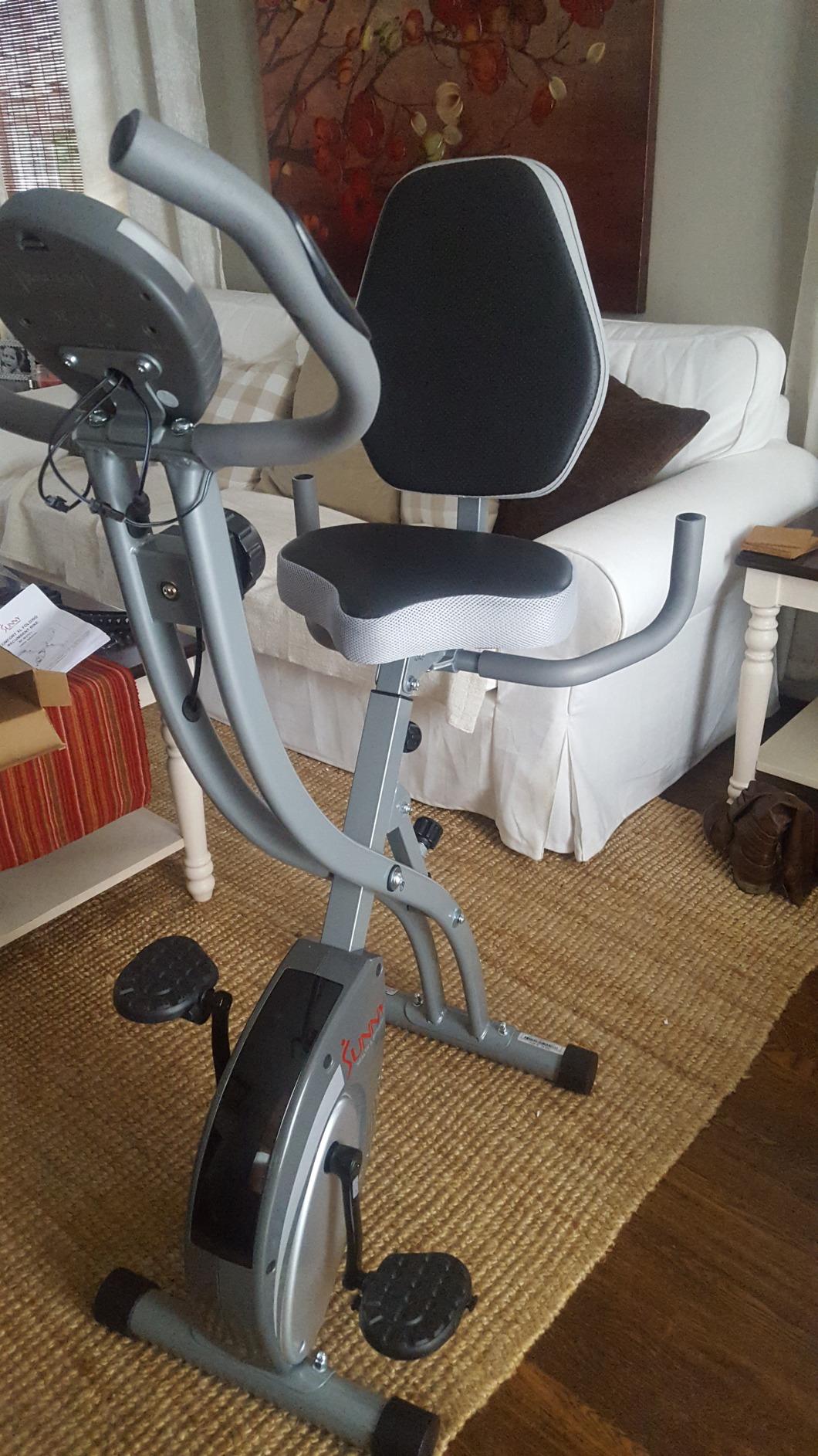 Sunny Health & Fitness Smart Foldable Magnetic X-Bike, Low-Impact Workouts customer photo 1