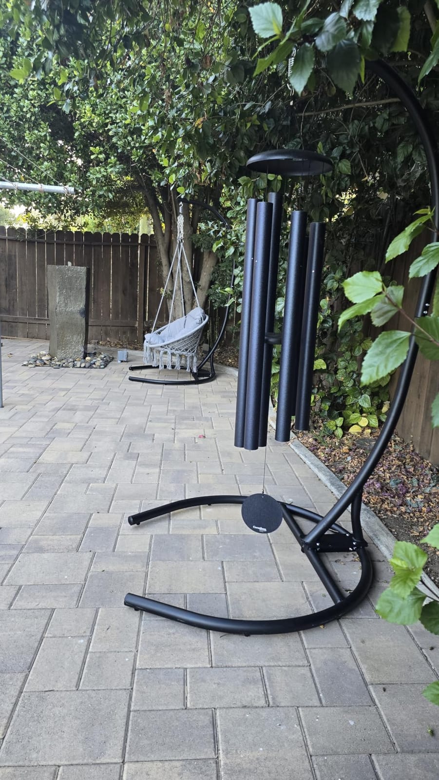 Hammock Stand ONLY, 300lbs Cap Heavy Duty Hammock Chair Stand w/Hook,Black | Hanging Chair Stand Only,Egg Chair Stand,Powder-Coated Steel,Swing Frame,C Stand for Hanging Chair, Porch Outdoor Indoor customer photo 1