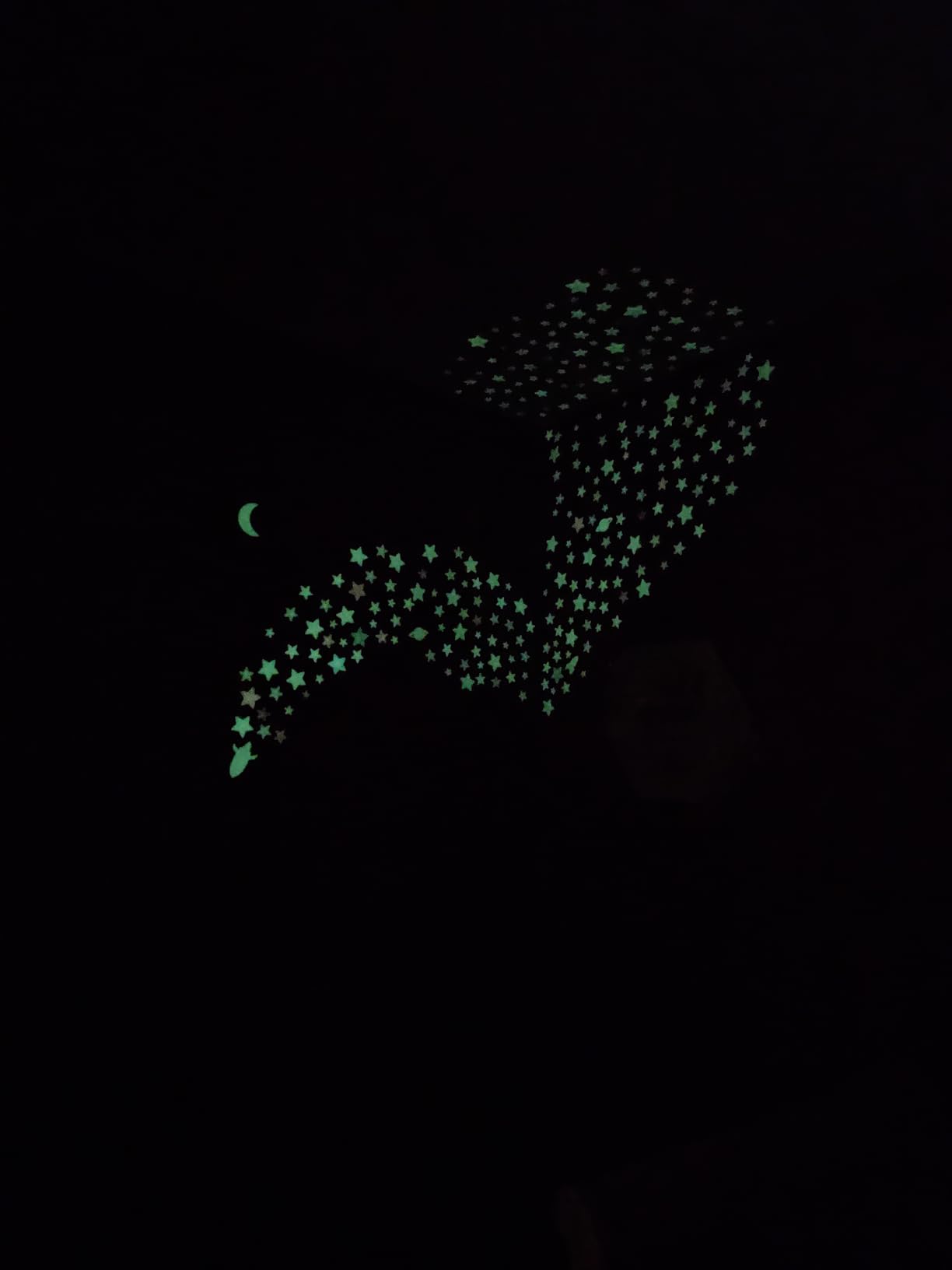 BUNMO Glow in The Dark Stars for Ceiling & Walls - 280 Piece Bright Wall Stickers, Long Lasting Non-Toxic Decals with Moons & Planets for Kids Bedroom, Nursery & Room Decor customer photo 2