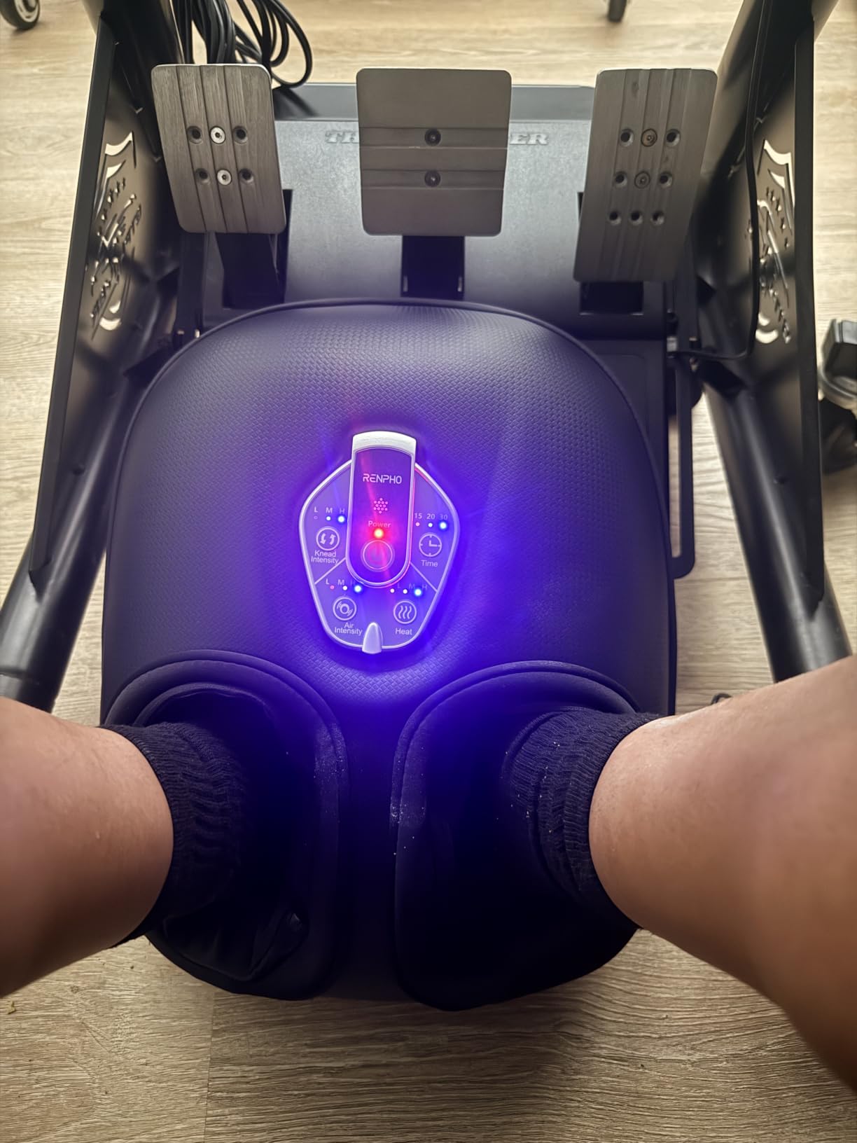 RENPHO Foot Massager with Heat, Birthday Gifts for Women, FSA Eligible HSA | Exclusive Pressure Monitoring Tech, Cordless Remote, 3 Heat & Compression Levels, NTC Temperature Control Tech, Up to Size 12 customer photo 1