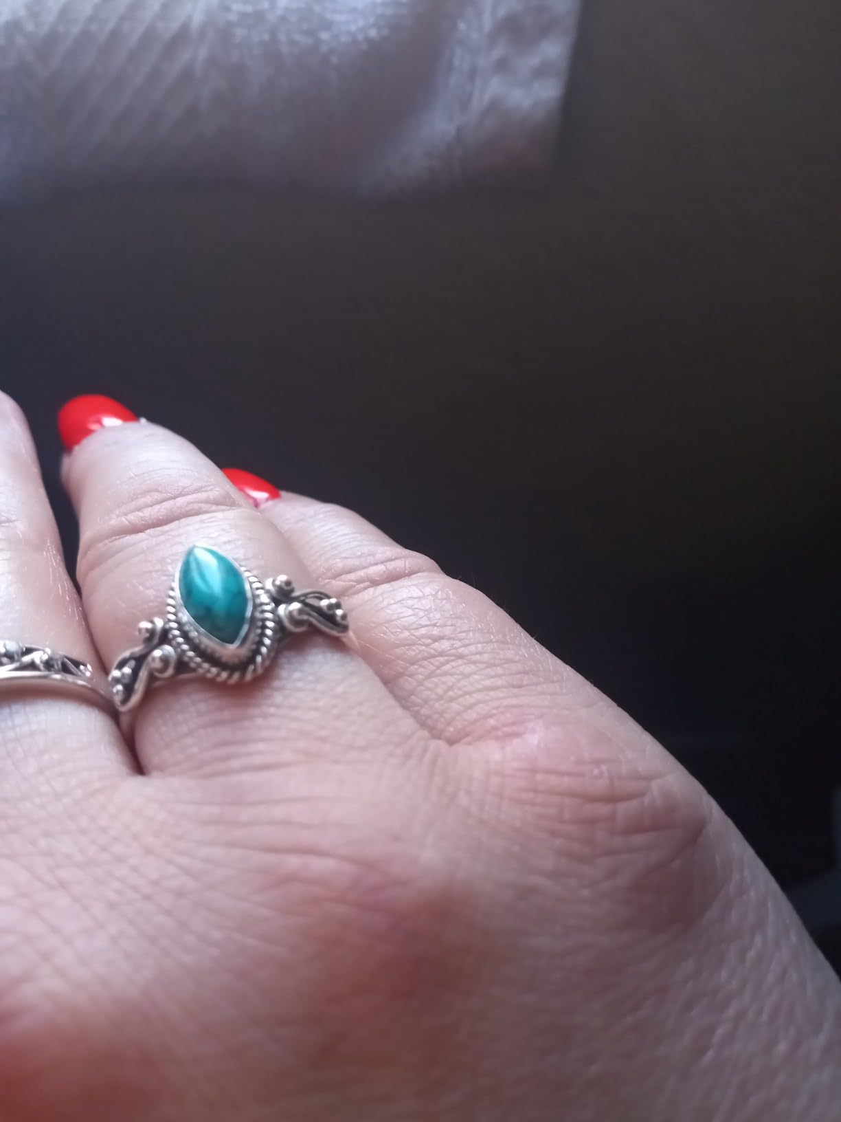 Ring, 925 Sterling Silver Statement Ring For Women, Handmade Ring Gemstone Promise Ring for Birthday Christmas Gift For Her Size US customer photo 1