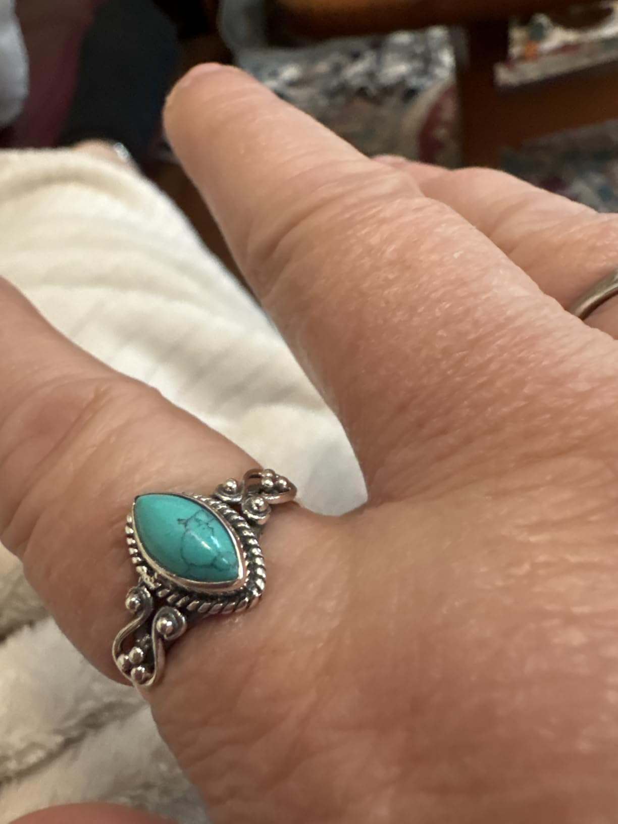 Ring, 925 Sterling Silver Statement Ring For Women, Handmade Ring Gemstone Promise Ring for Birthday Christmas Gift For Her Size US customer photo 2