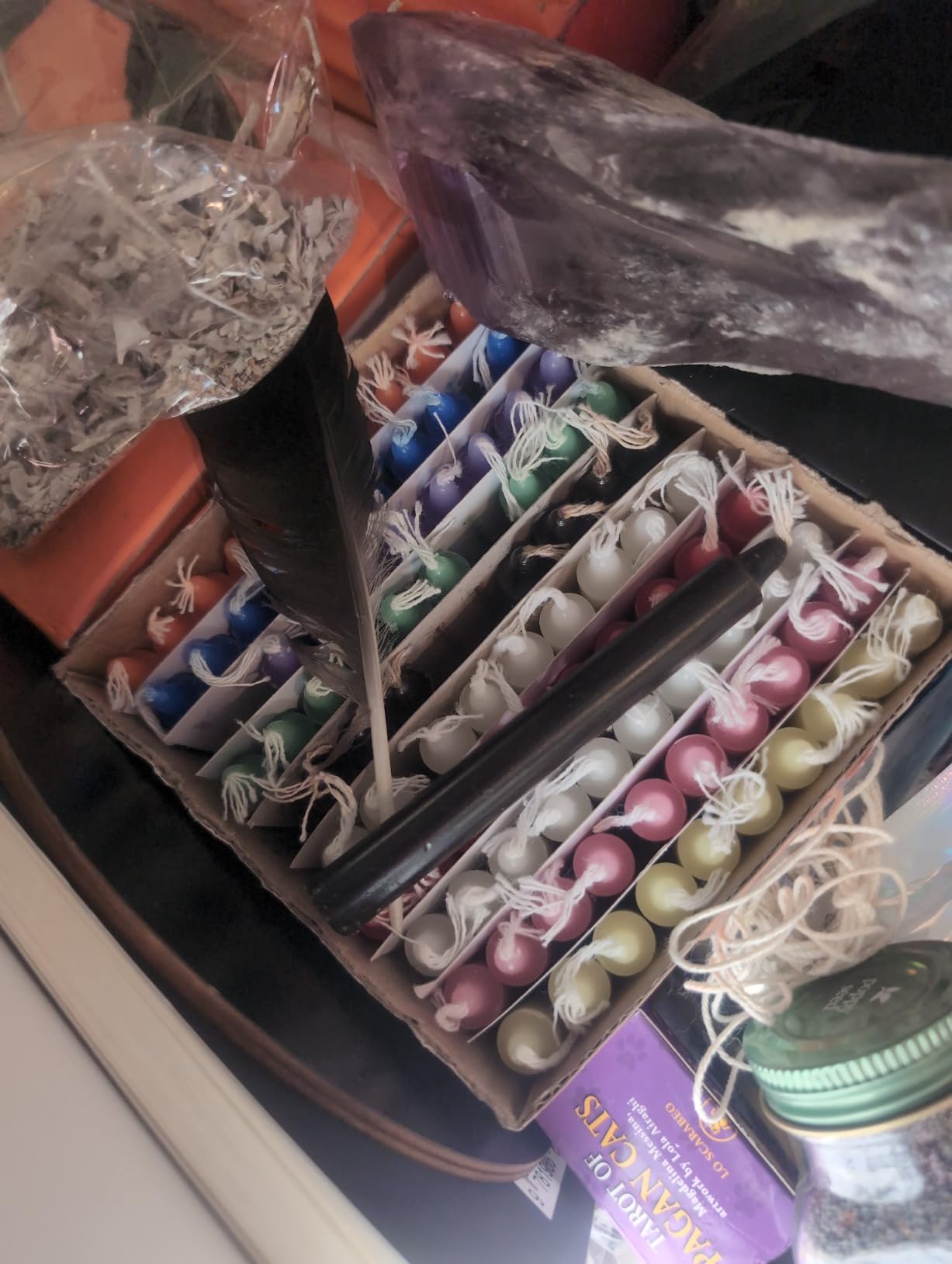 MTLEE 300 Pack 4'' Chime and Spell Candles Dripless Candle for Casting Chimes, Spells, Rituals, Healing, Magical Work(Assorted Colors) customer photo 1