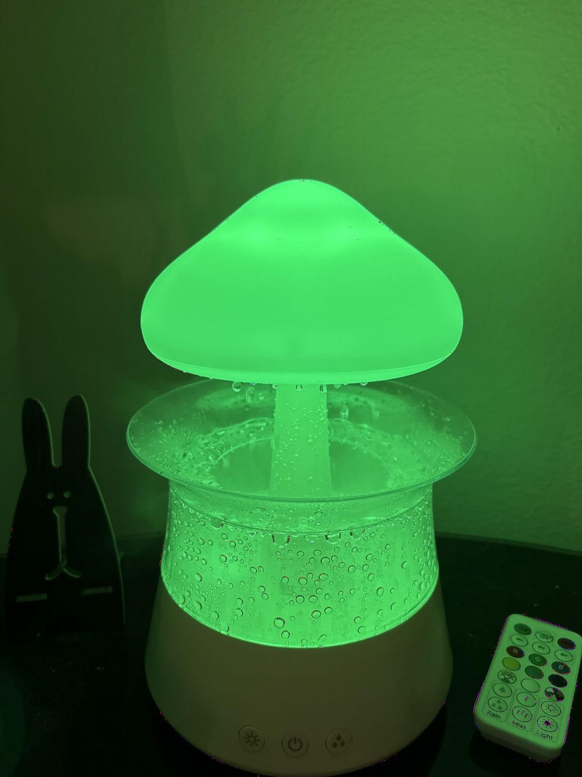 Diffuserlove Cloud Humidifier Rain Water Drip Diffuser Humidifier with Remote Waterfall Lamp Mushroom Humidifier Rain Sounds White Noise Humidifier Air Humidifiers for Bedroom Desk customer photo 1