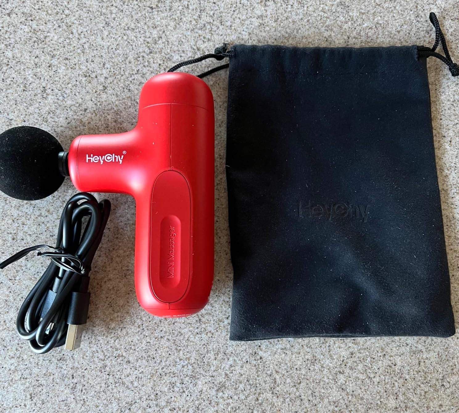 Super Mini Massage Gun Deep Tissue Portable Muscle Massager, Black | 4 Heads for Men Women, Back Neck Legs Muscle Relief, Quiet for Home Gym Office Travel, FSA Eligible, HSA customer photo 2