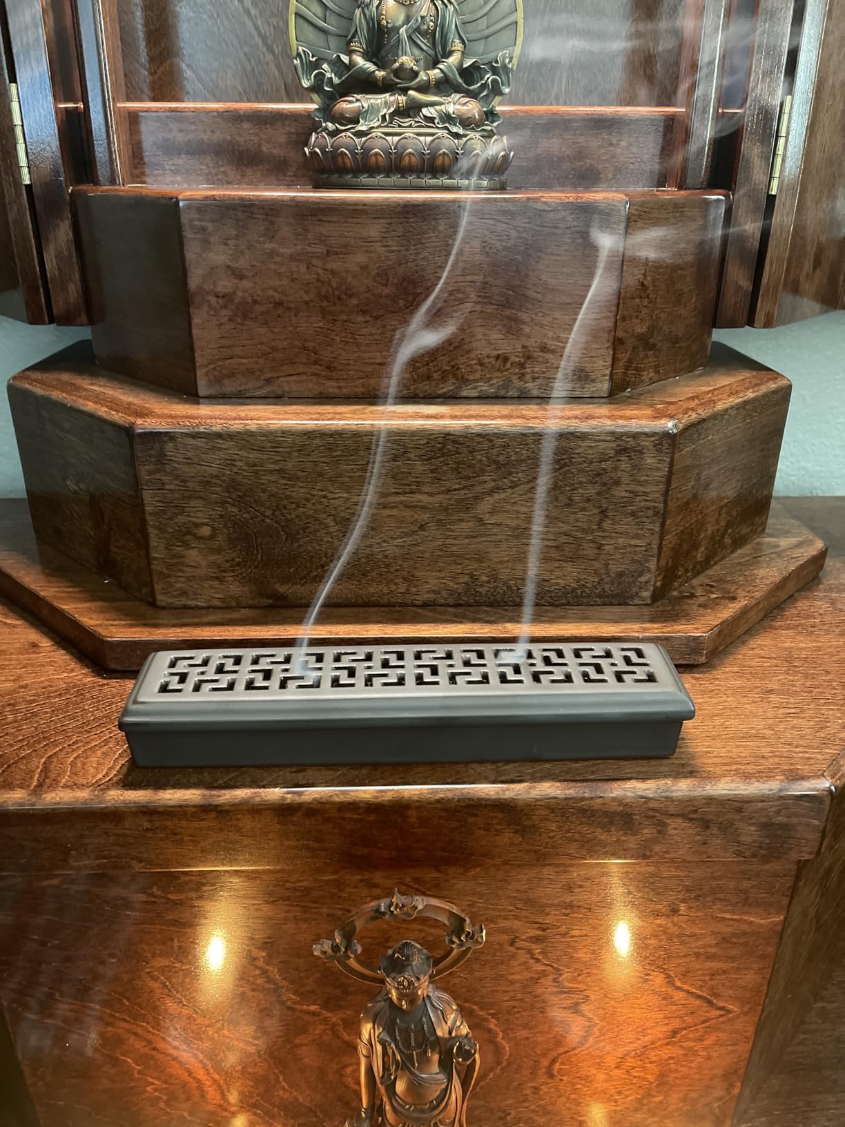CEREMONY Incense Holder for Sticks, Ceramic Insence-Stick Holder Ash Catcher Yoga customer photo 1
