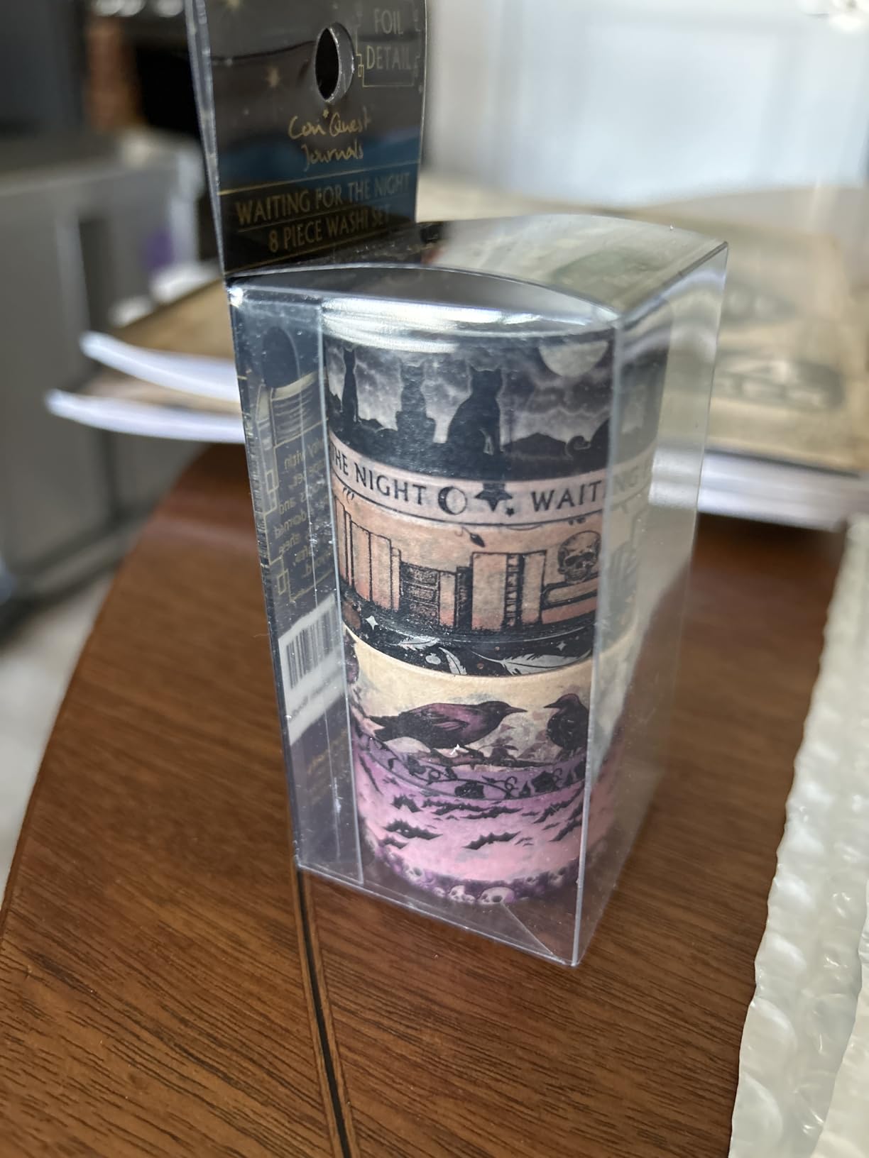 Conquest Waiting for the Night Washi Tape Bundle | 8 Rolls, 4 15mm Rolls and 4 5mm Rolls, Goth Inspired Washi for All Your Planning, Journaling and Scrapbooking Projects customer photo 1