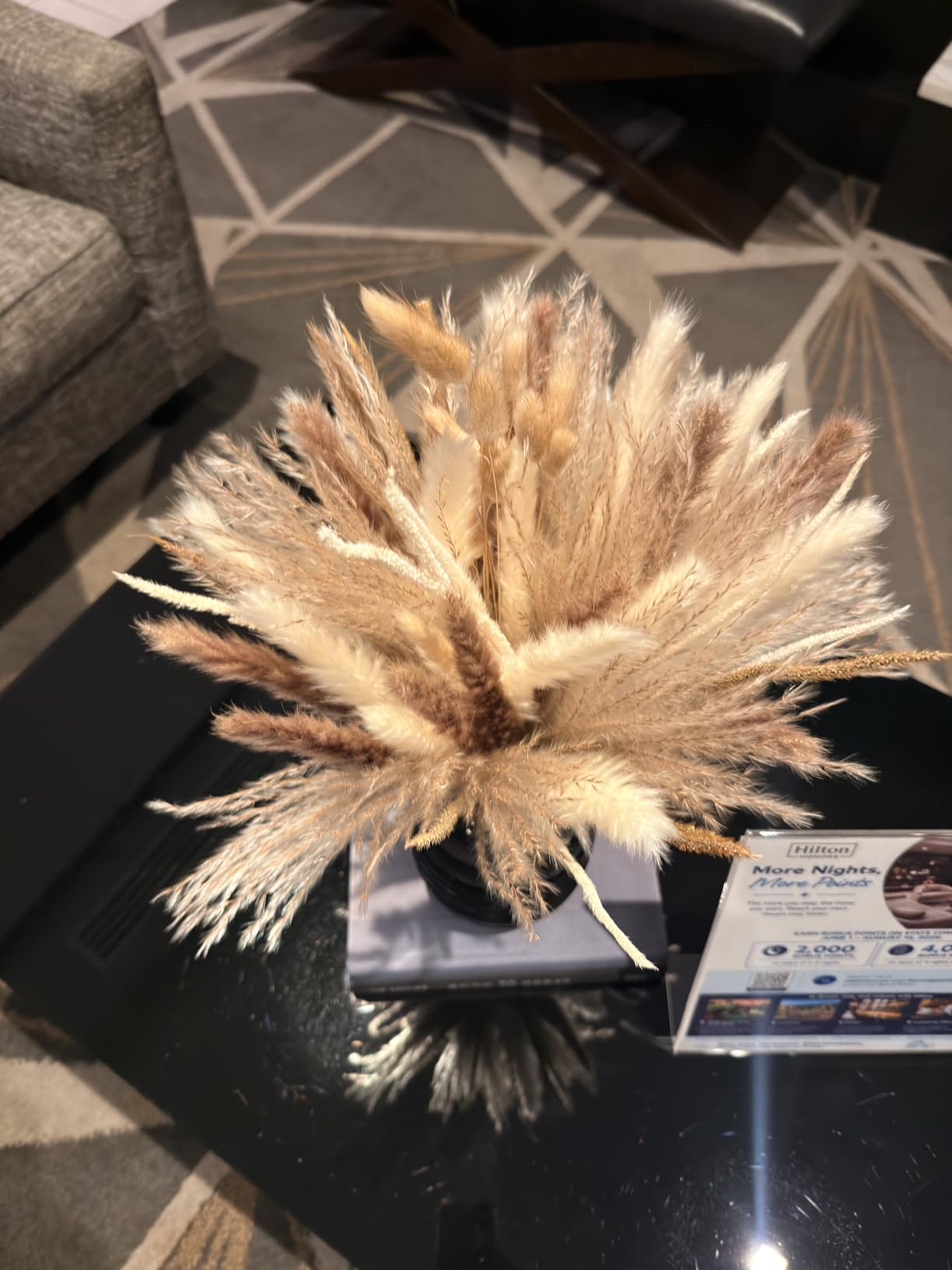 70PCS Natural Dried Pampas Grass Boho Home Decor Bouquet Phragmites Dried Flowers Bouquet for Wedding Floral Arrangements Living Room Decorations customer photo 2