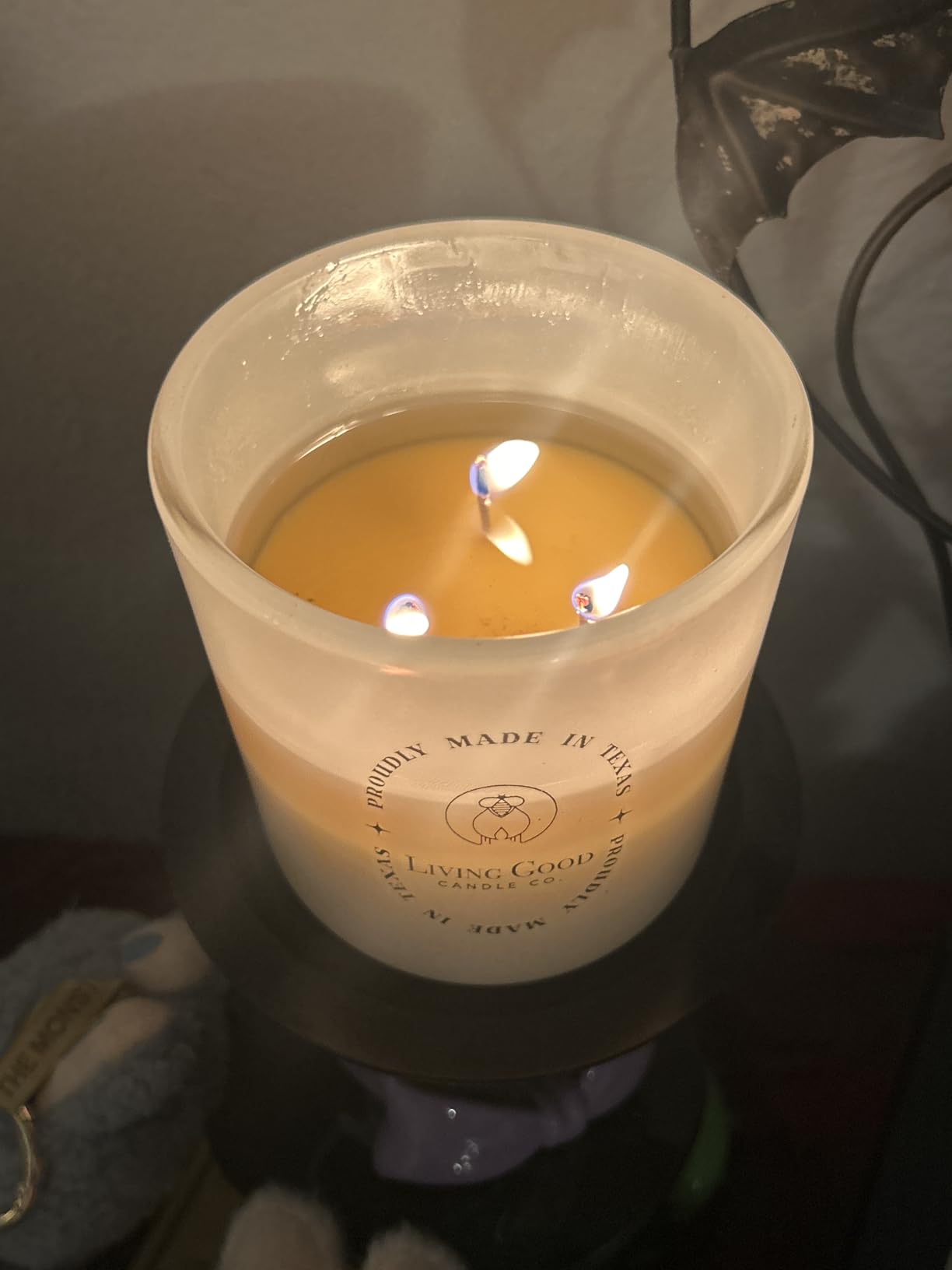 Palo Santo & Bergamot Beeswax Candle, Calming & Grounding, 90+ Hr, 15 Oz | Plant-based Essential Oils, Soy-free, Non-toxic, Paraffin-free, 3 Cotton Wicks customer photo 1